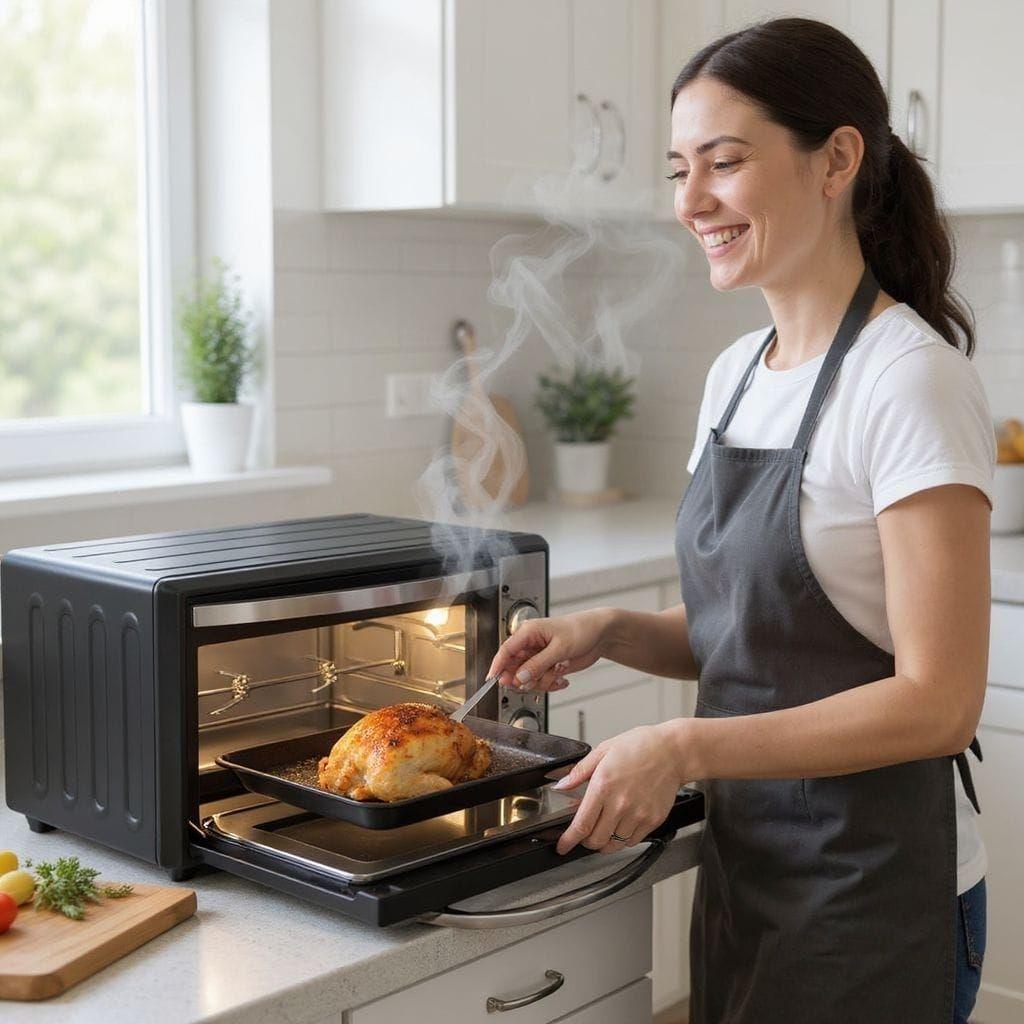 Horno Eléctrico De Mesa Atma con Grill 45l 1800w Convección y Spiedo-3