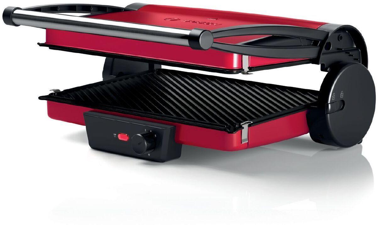 Parrilla Grill Placas antiadherentes Bosch 3 en 1 Color Rojo-4