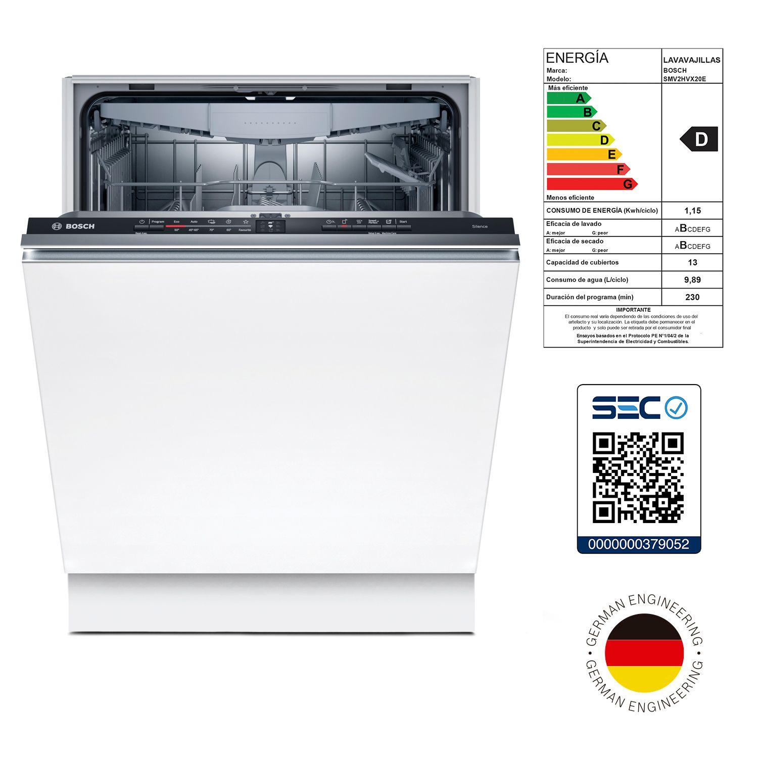 Lavavajillas Bosch Serie 2 Integrable 60cm 13 cubiertos-4