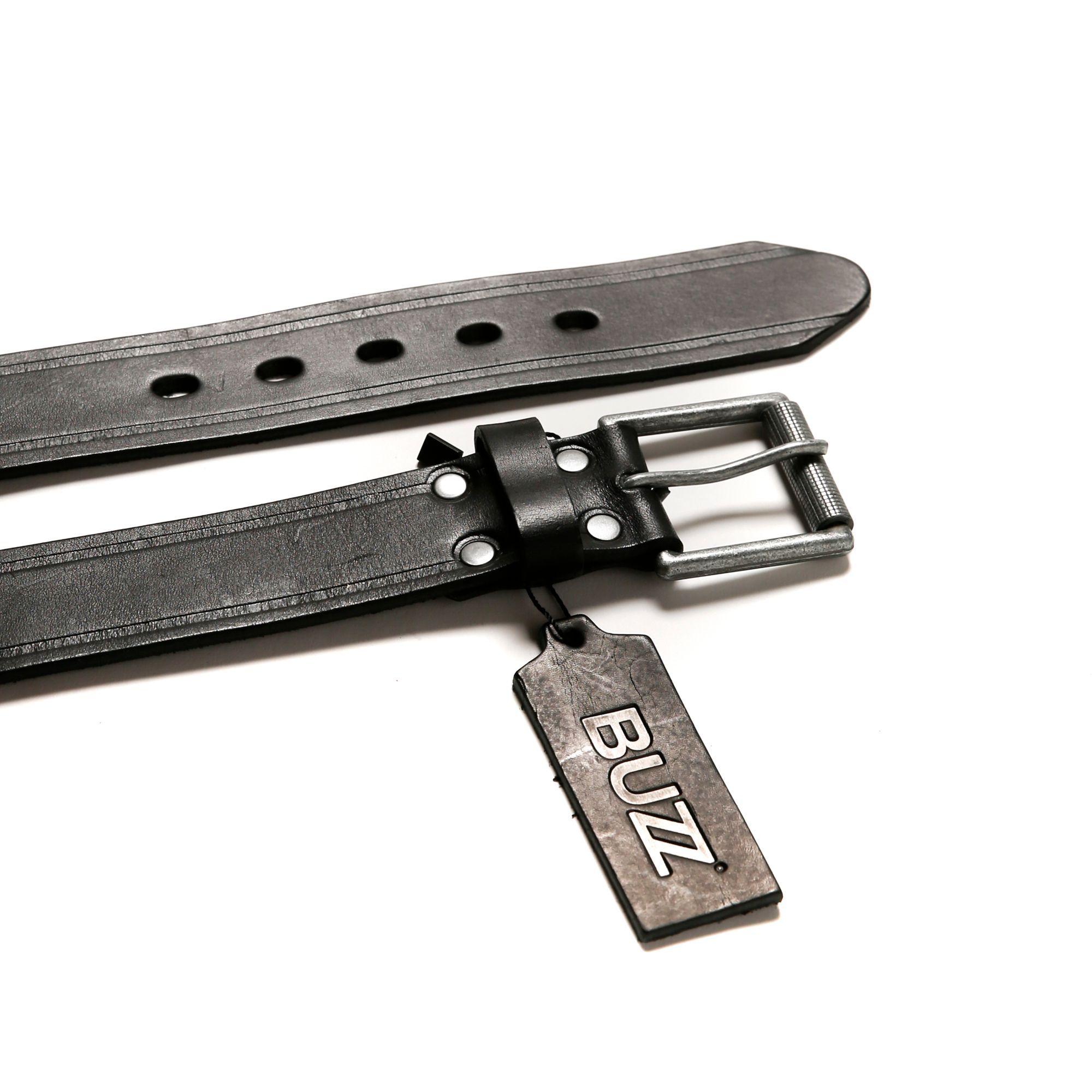 CINTURON HOMBRE DE CUERO CON REMACHES MODELO 2603 MARCA BUZZ.-3