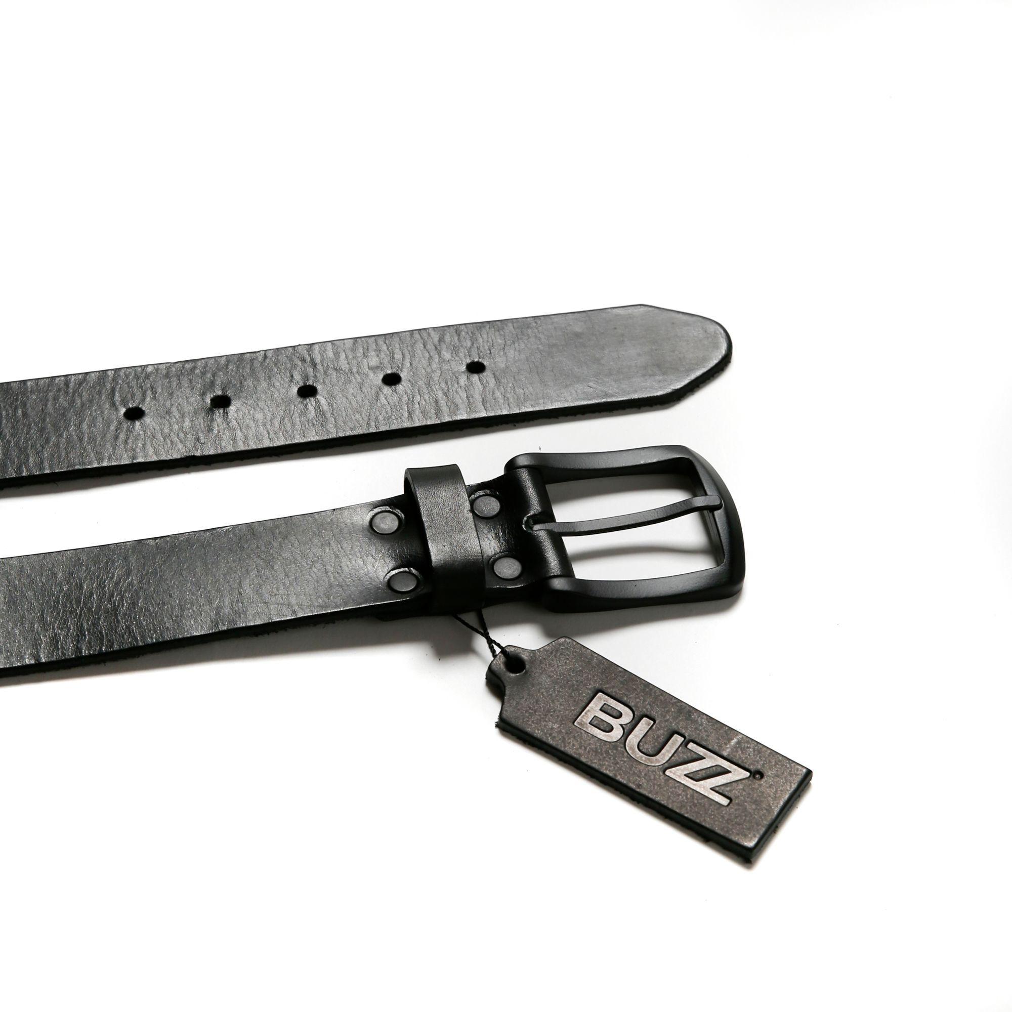 CINTURON HOMBRE DE CUERO CON REMACHES MODELO 2602 MARCA BUZZ.-1