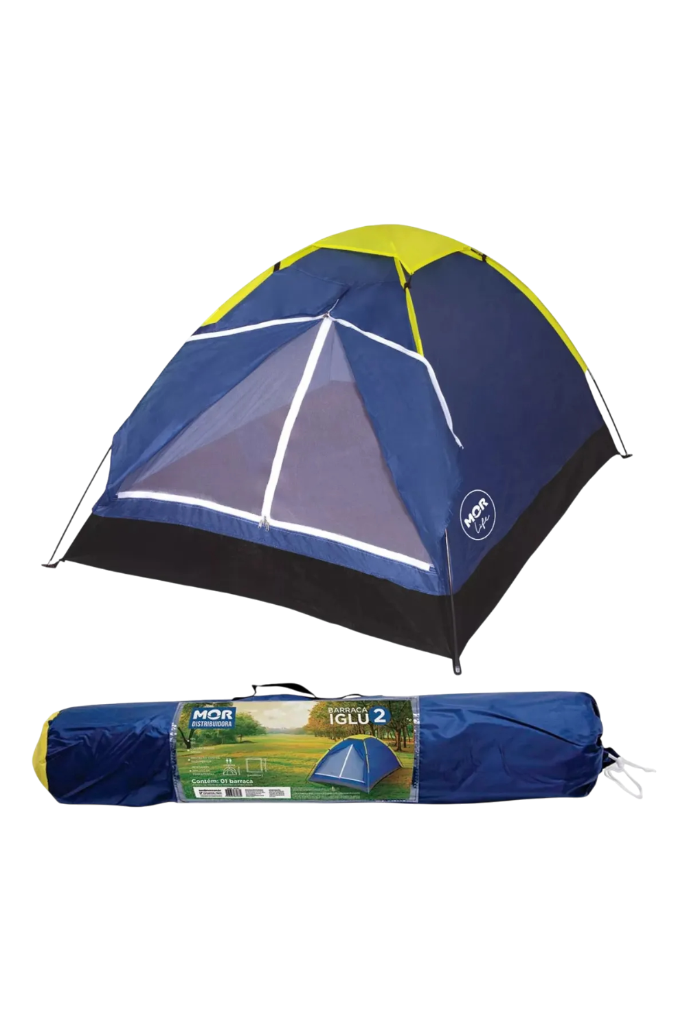 Tienda De Campaña Impermeable Para 2 Personas Con Bolsa Mor - Azul-2