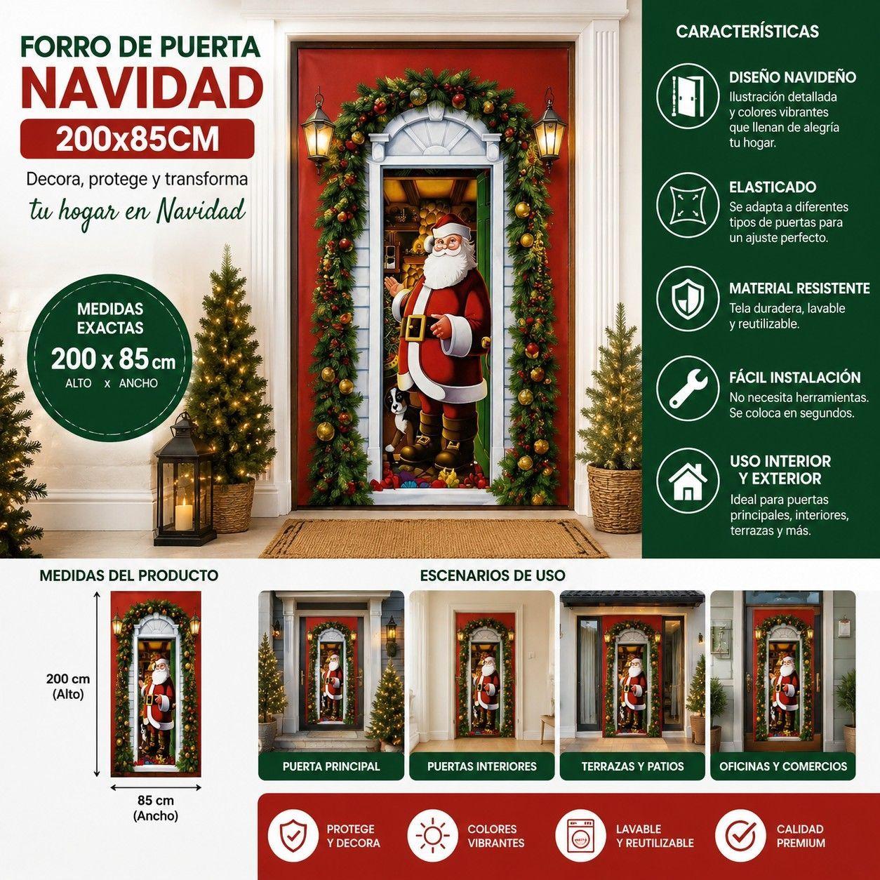 Forro de Puerta Navidad 200X85Cm-1