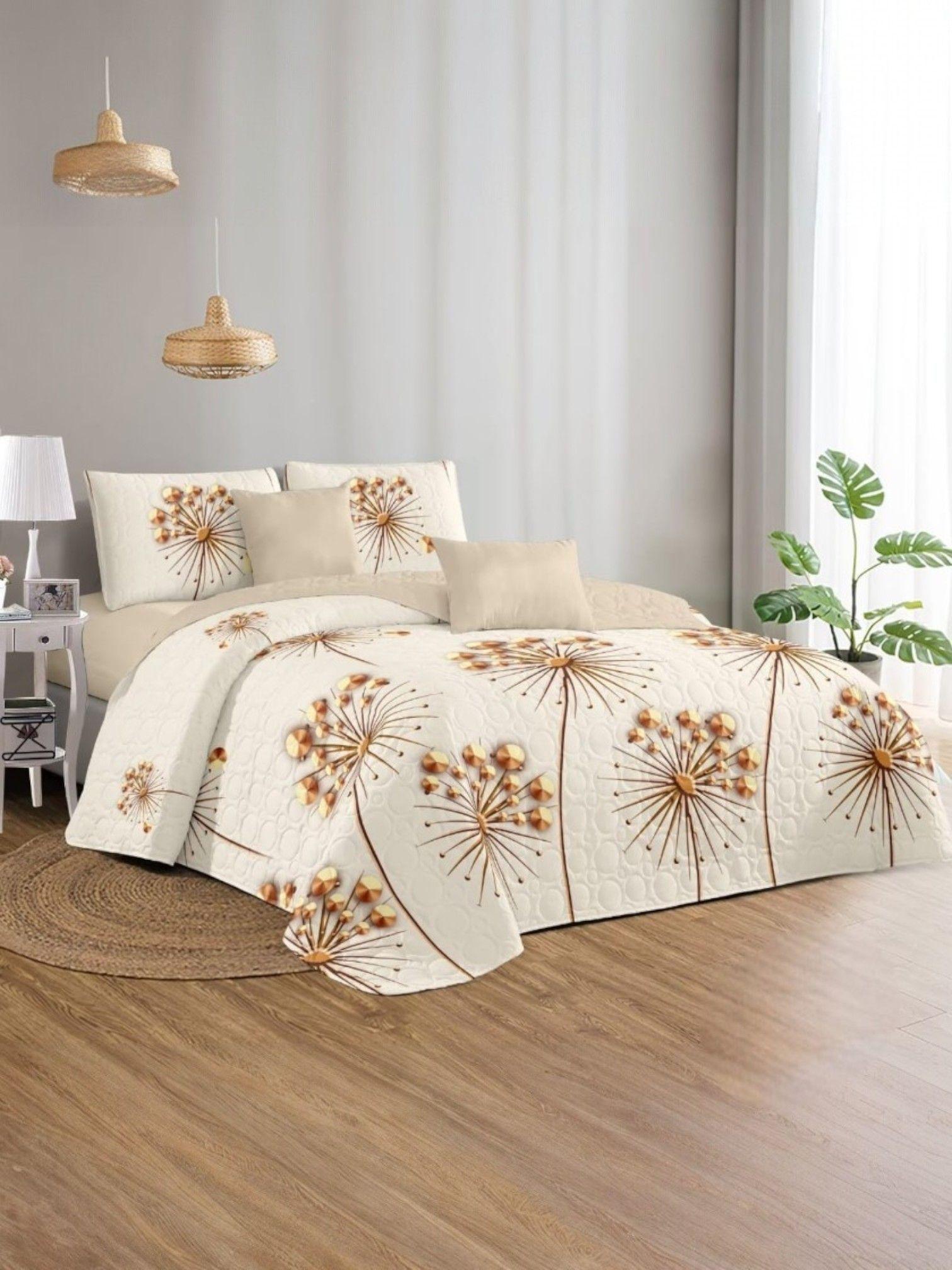CUBRECAMA QUILT DE VERANO CON DISEÑO TF PLAZA Y MEDIA 14-1