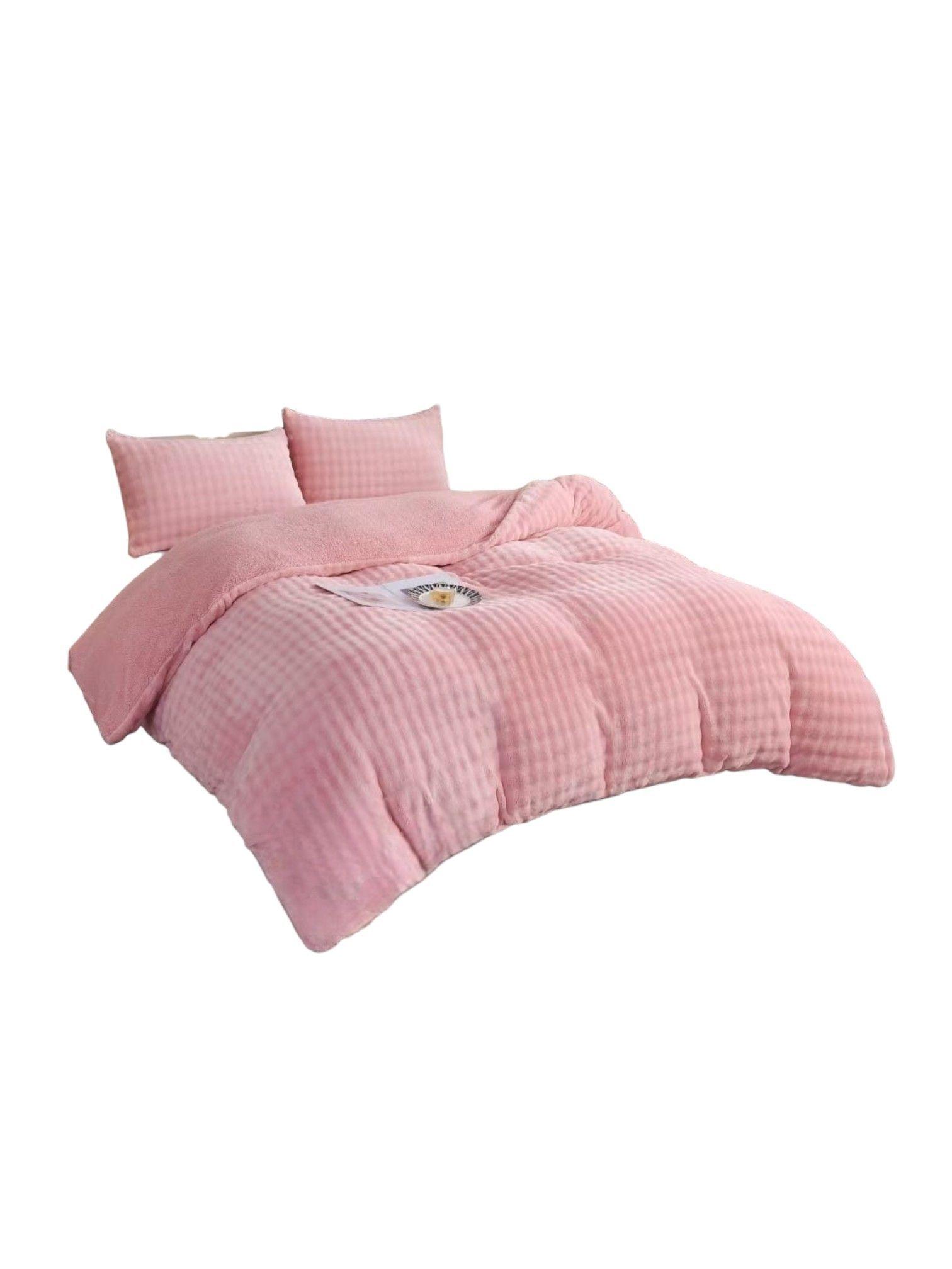 COBERTOR CON CHIPORRO DE CONEJO MEIPULIS 2 PLAZAS COLOR ROSA-0