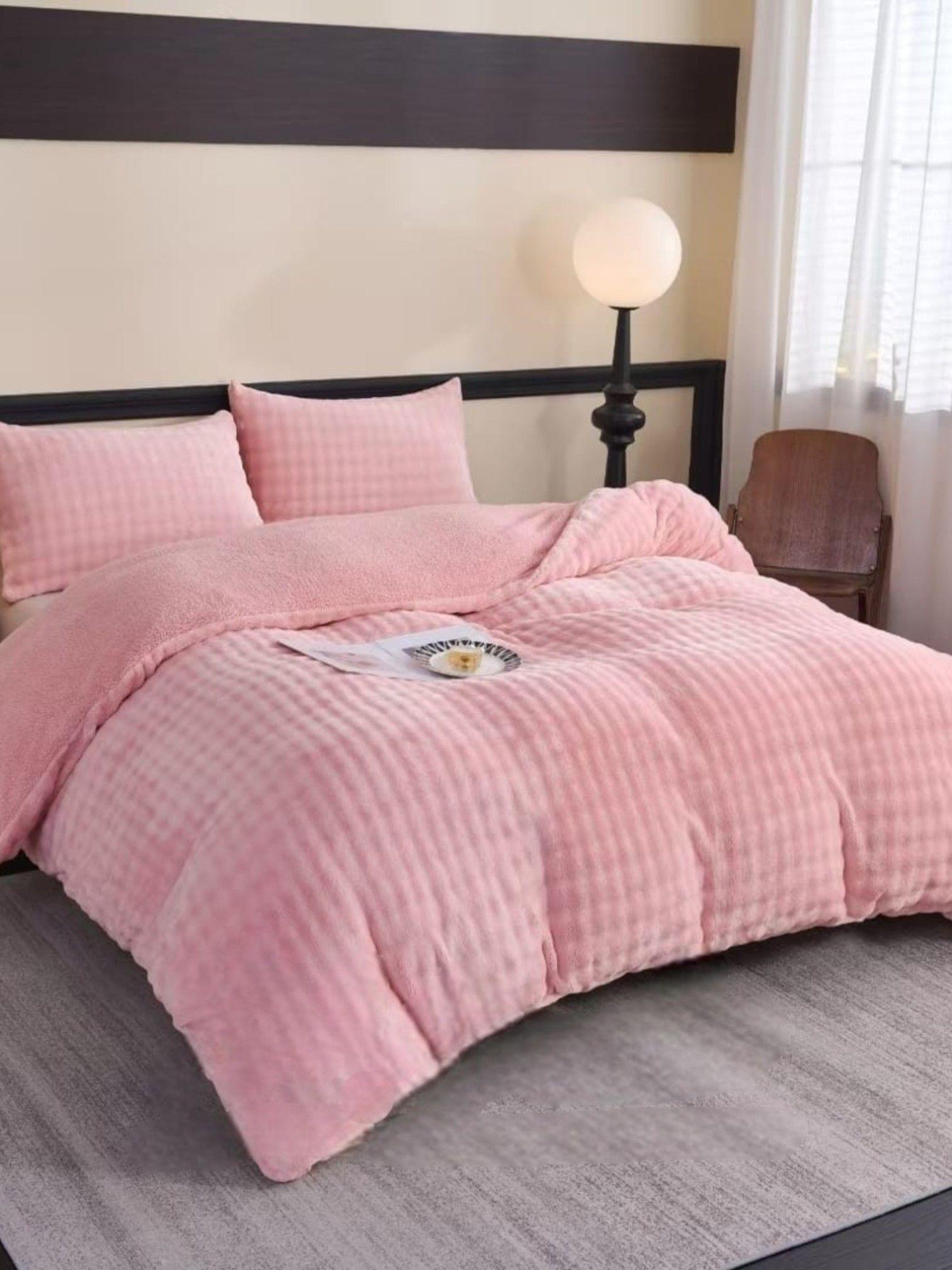 COBERTOR CON CHIPORRO DE CONEJO MEIPULIS 2 PLAZAS COLOR ROSA-1