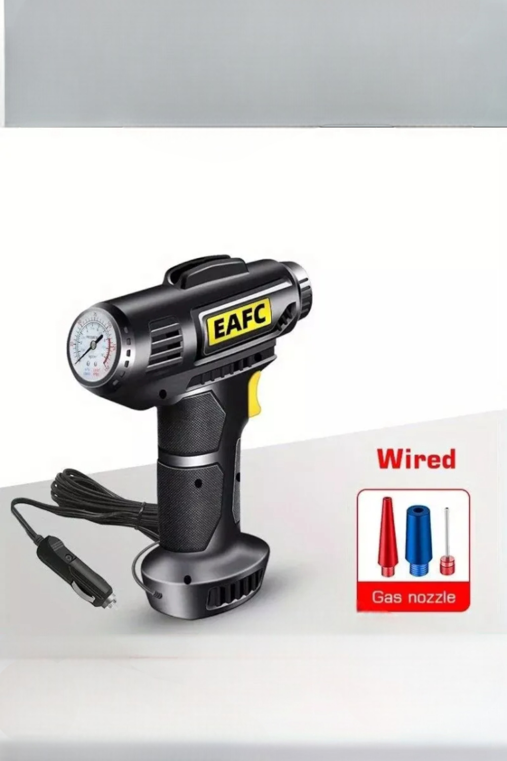 Bomba Compresor Aire Llantas Calibrador Digital-2