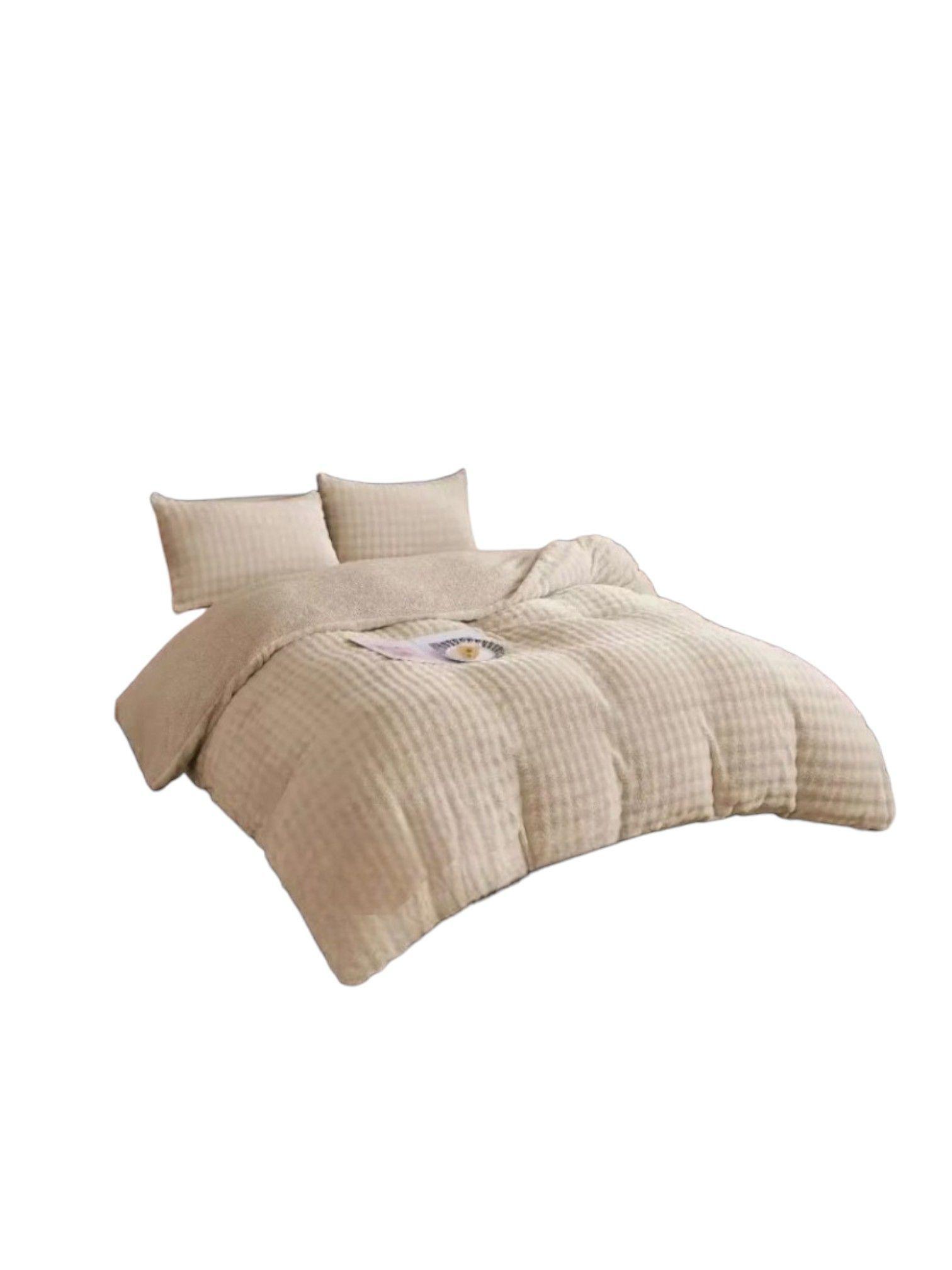 COBERTOR CON CHIPORRO DE CONEJO MEIPULIS 1.5 PLAZA COLOR BEIGE-0