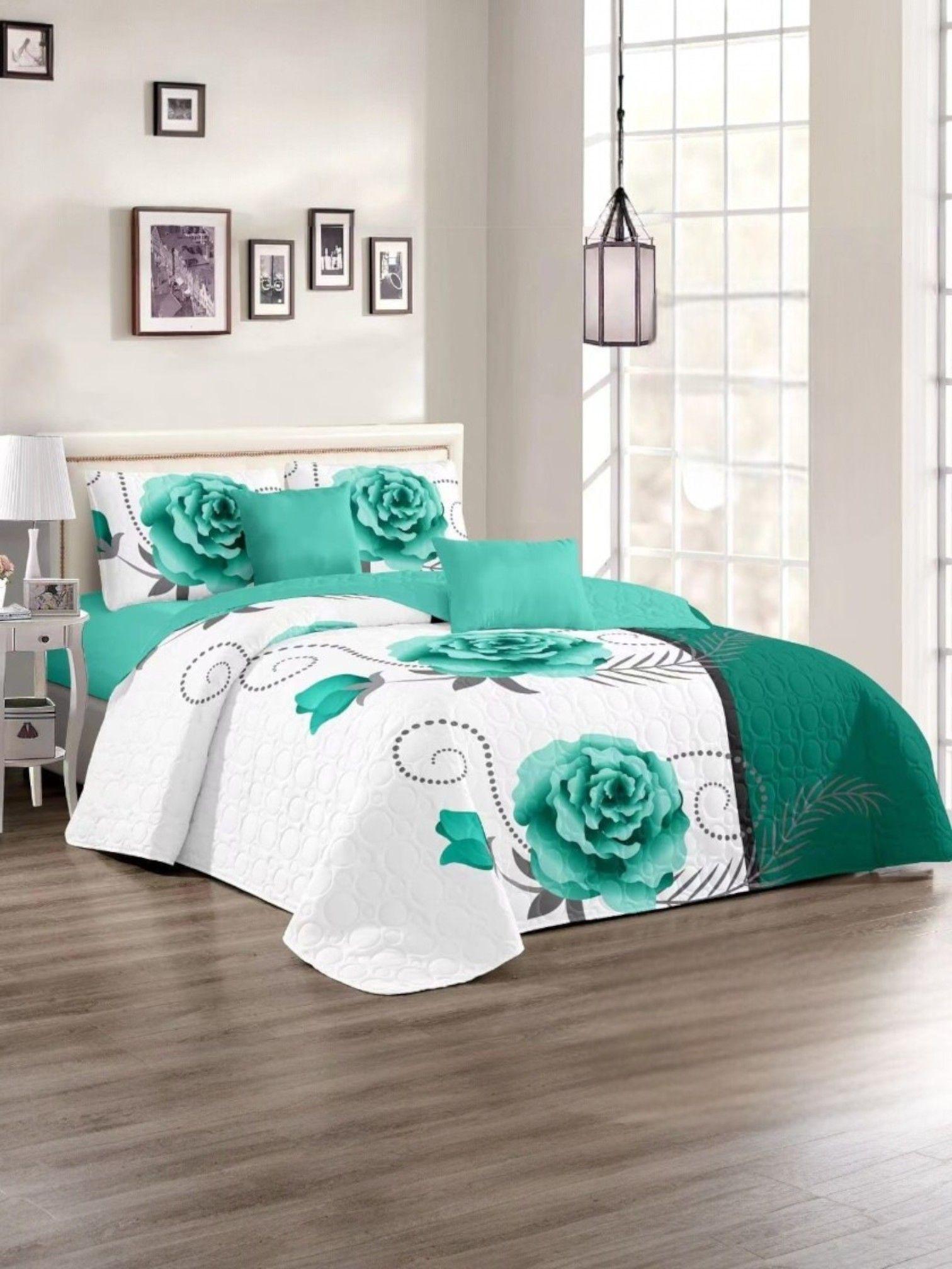 CUBRECAMA QUILT DE VERANO CON DISEÑO TF KING 05-1