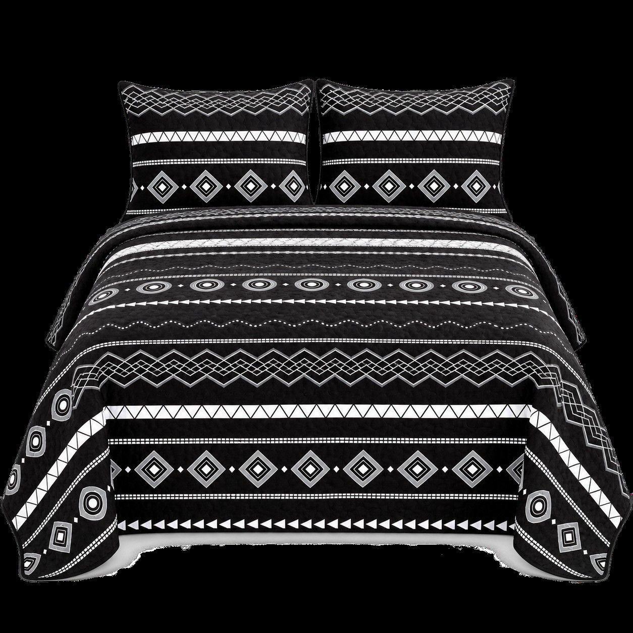 Cubrecama de Verano King 250x270 cm 2 Fundas Diseno Elegante-0