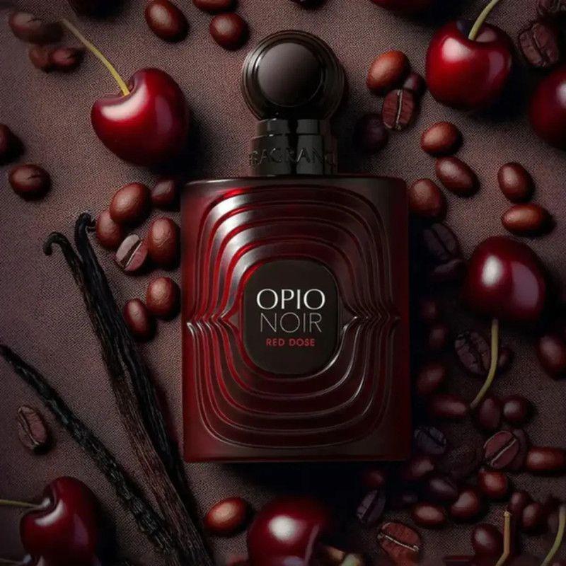 Perfume Fragrance World Opio Noir Red Dose EDP 100ml Mujer – Fragancia envolvente café vainilla y ámbar-2