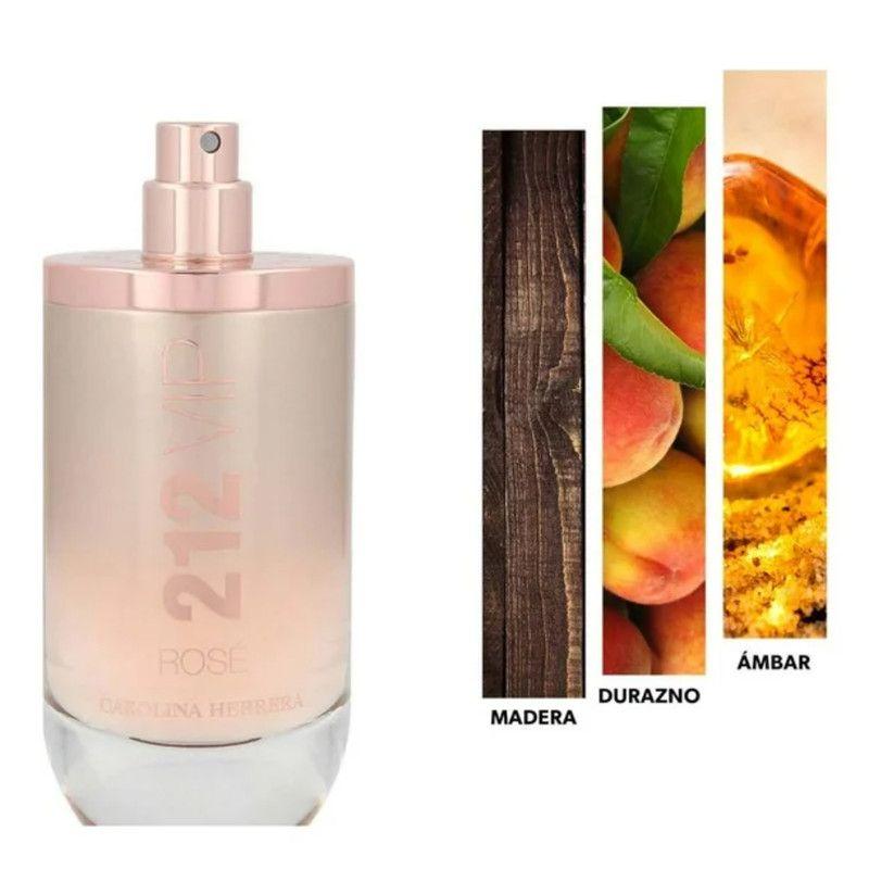 Perfume Carolina Herrera 212 VIP Rose NYC EDP 30ml Mujer – Aroma floral con champaña y durazno-2
