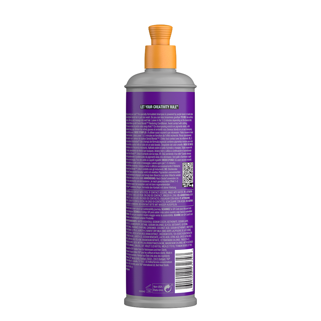 Serial Blonde Purple Toning Shampoo Matizador Morado 400 ml-2