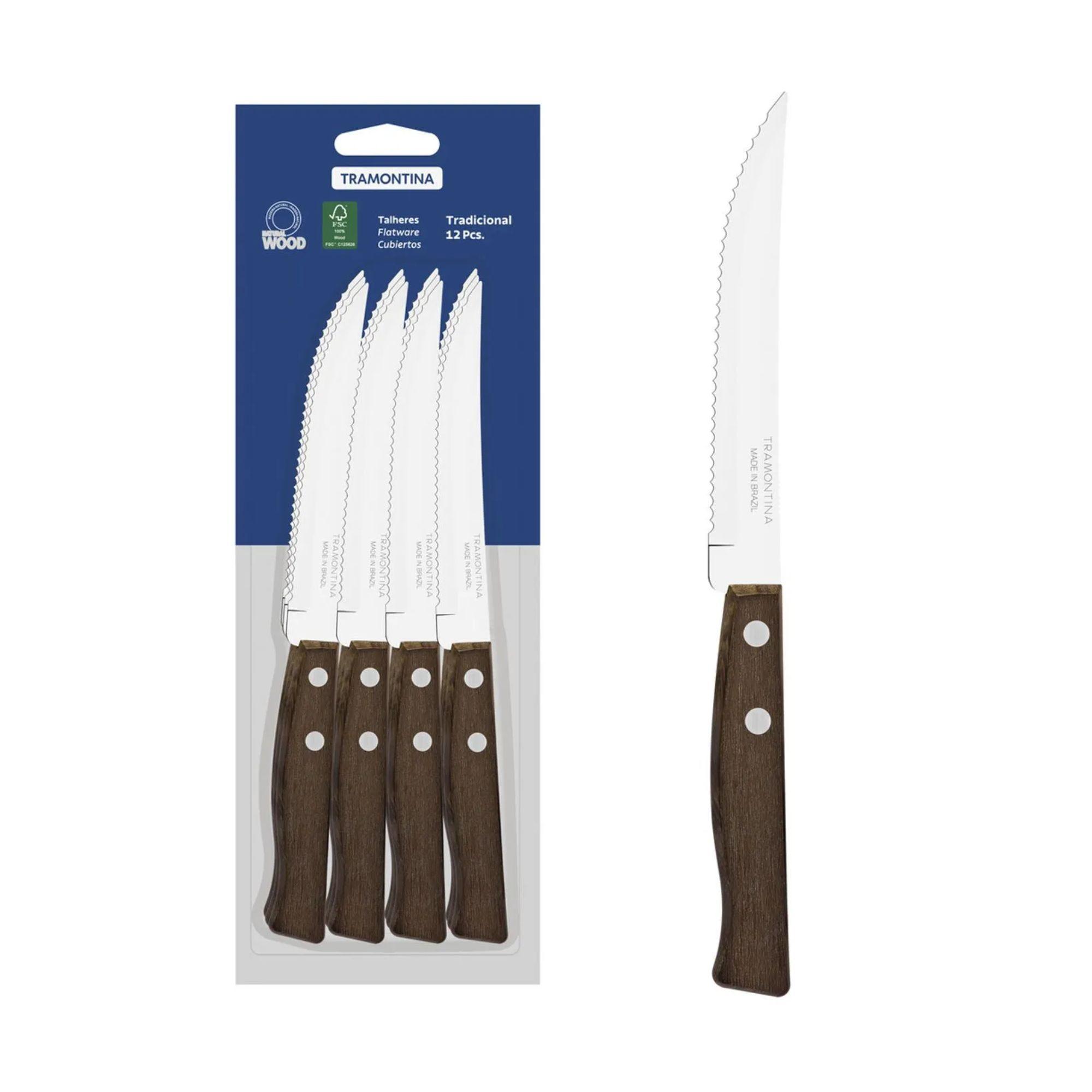 Cuchillos Para Asado-Frutas Tradicional Inoxidable 12 Piezas-0