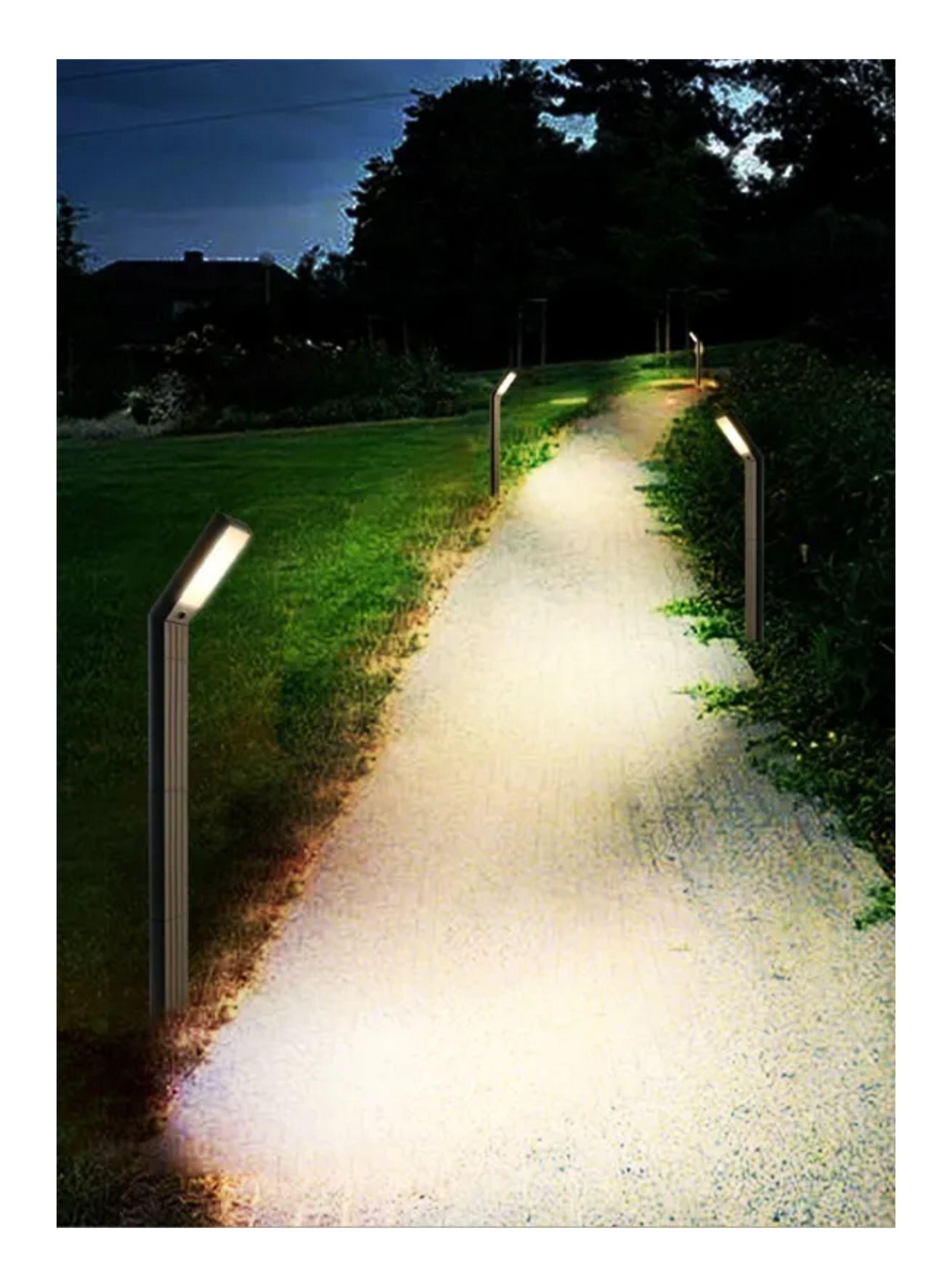 Lámpara Solar Led Exterior Para Jardín Con Estaca y Pedestal-2