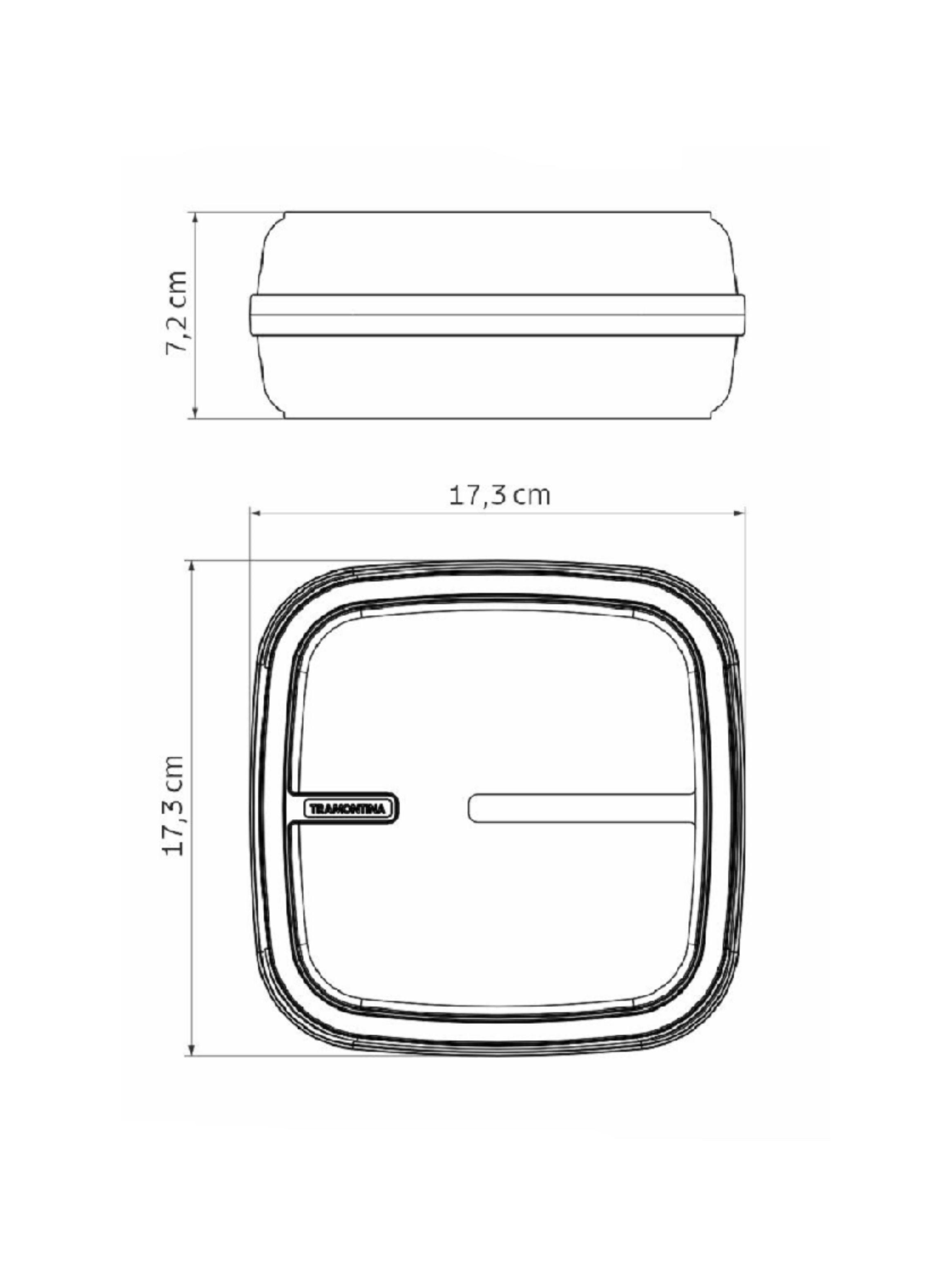 Contenedor Doble de Alimentos Tramontina 1.3 Litros Fiambres-3