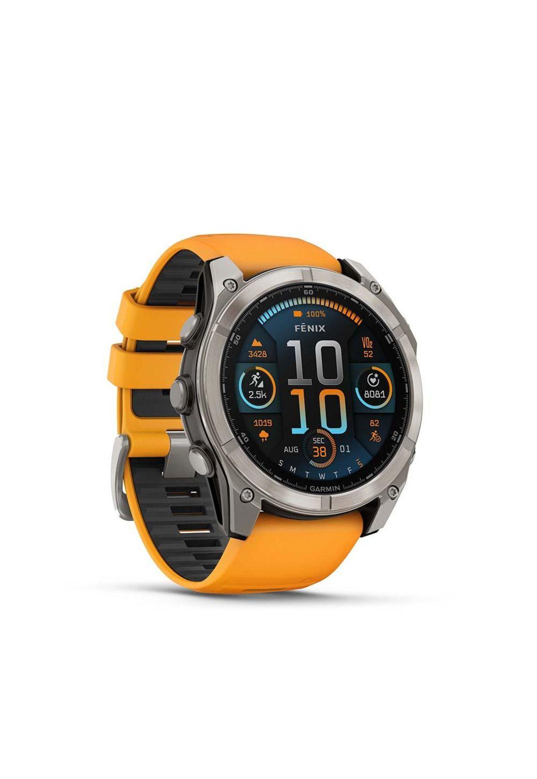 fenix 8 – 51mm, Sapphire, Titanium with orange-3