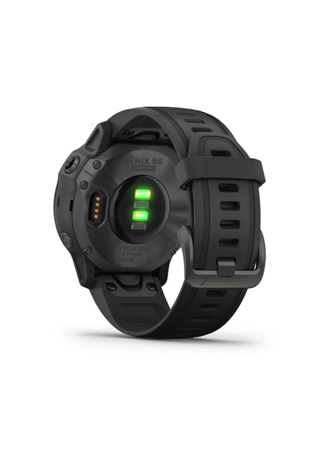 Smartwatch Fenix 6S Sapphire Carbon Grey DLC W/Black Band South America Garmin-3