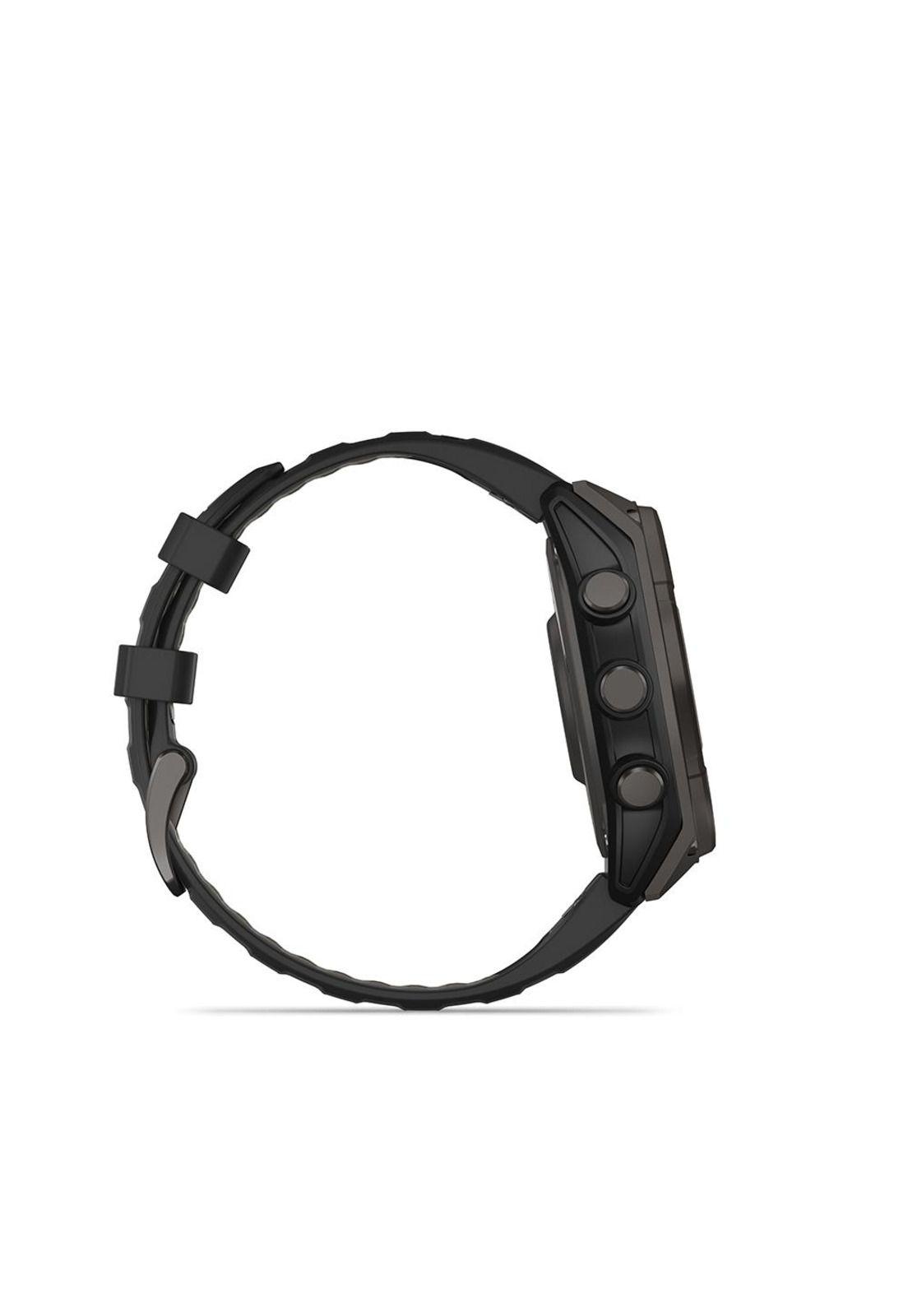 fenix 8 – 47mm Solar, Sapphire Titanio con correa de silicona negra-3