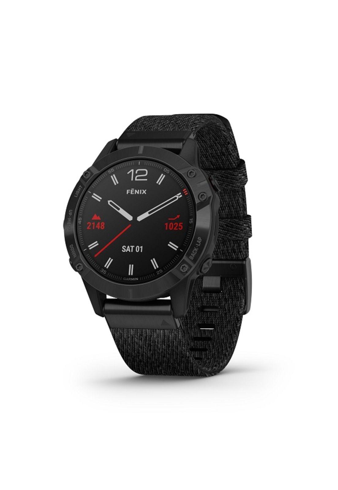 Smartwatch Fenix 6 Sapphire Black DLC W/Black Nylon Band Chile Garmin-0