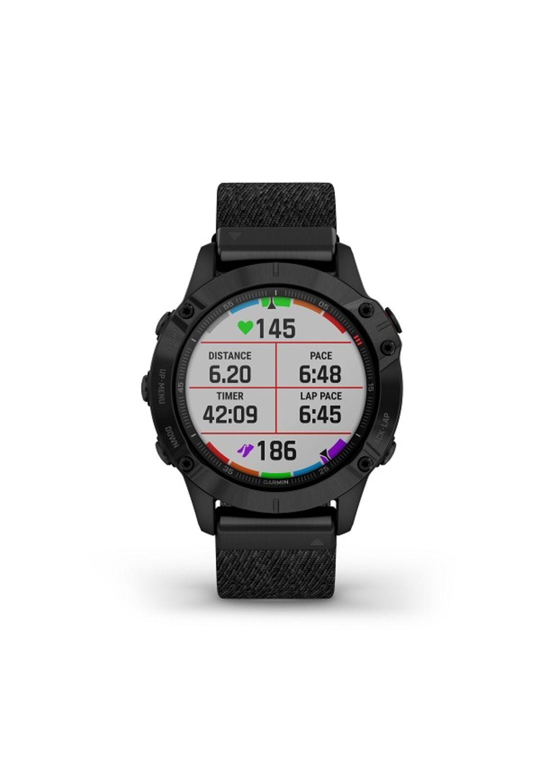 Smartwatch Fenix 6 Sapphire Black DLC W/Black Nylon Band Chile Garmin-2