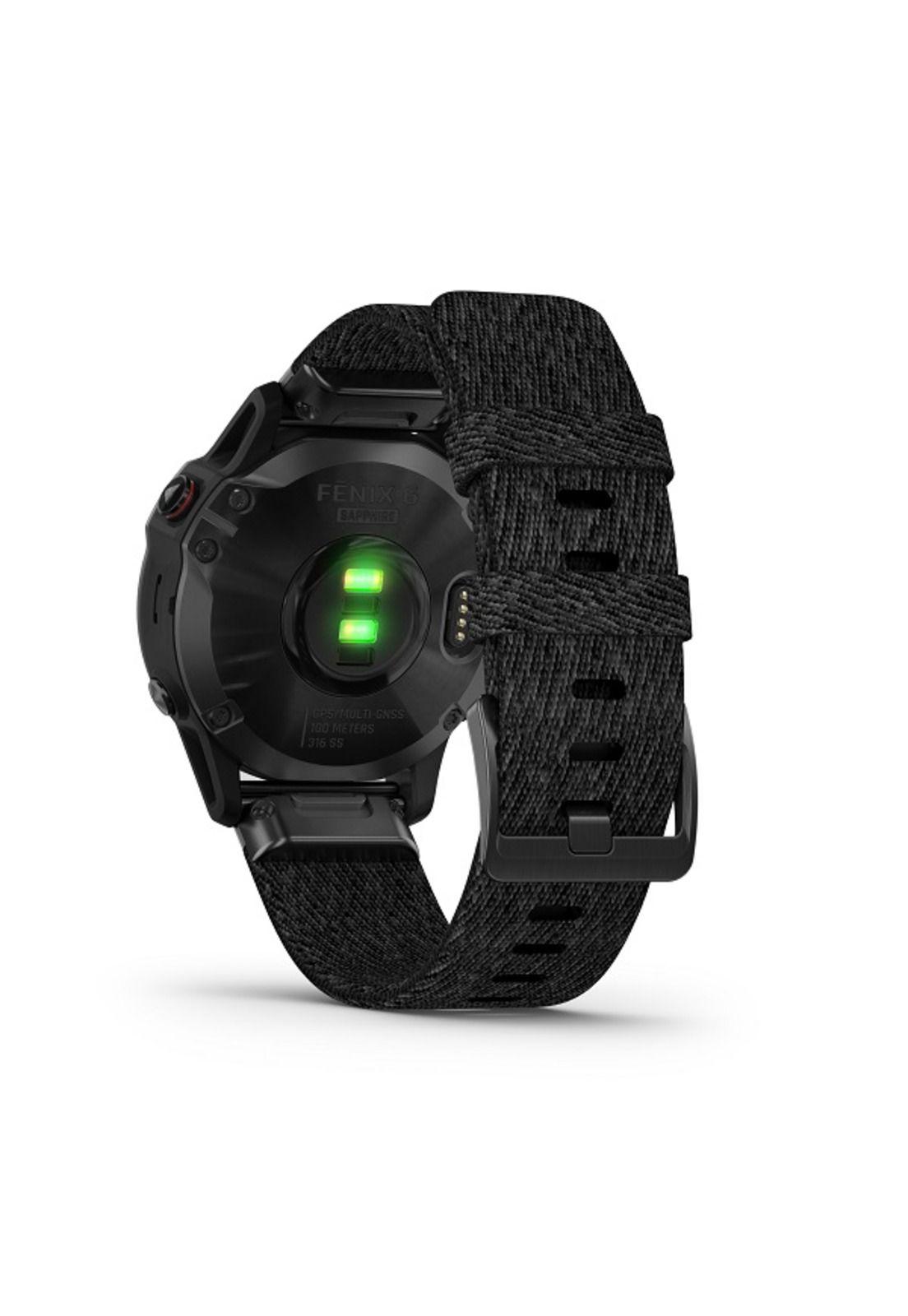 Smartwatch Fenix 6 Sapphire Black DLC W/Black Nylon Band Chile Garmin-4