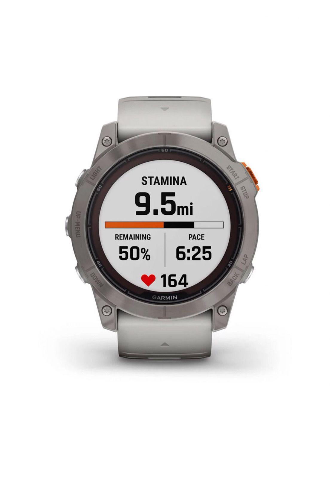 Smartwatch fenix 7X Pro Sapph Solar Ti w/Gray/Orange Band-2
