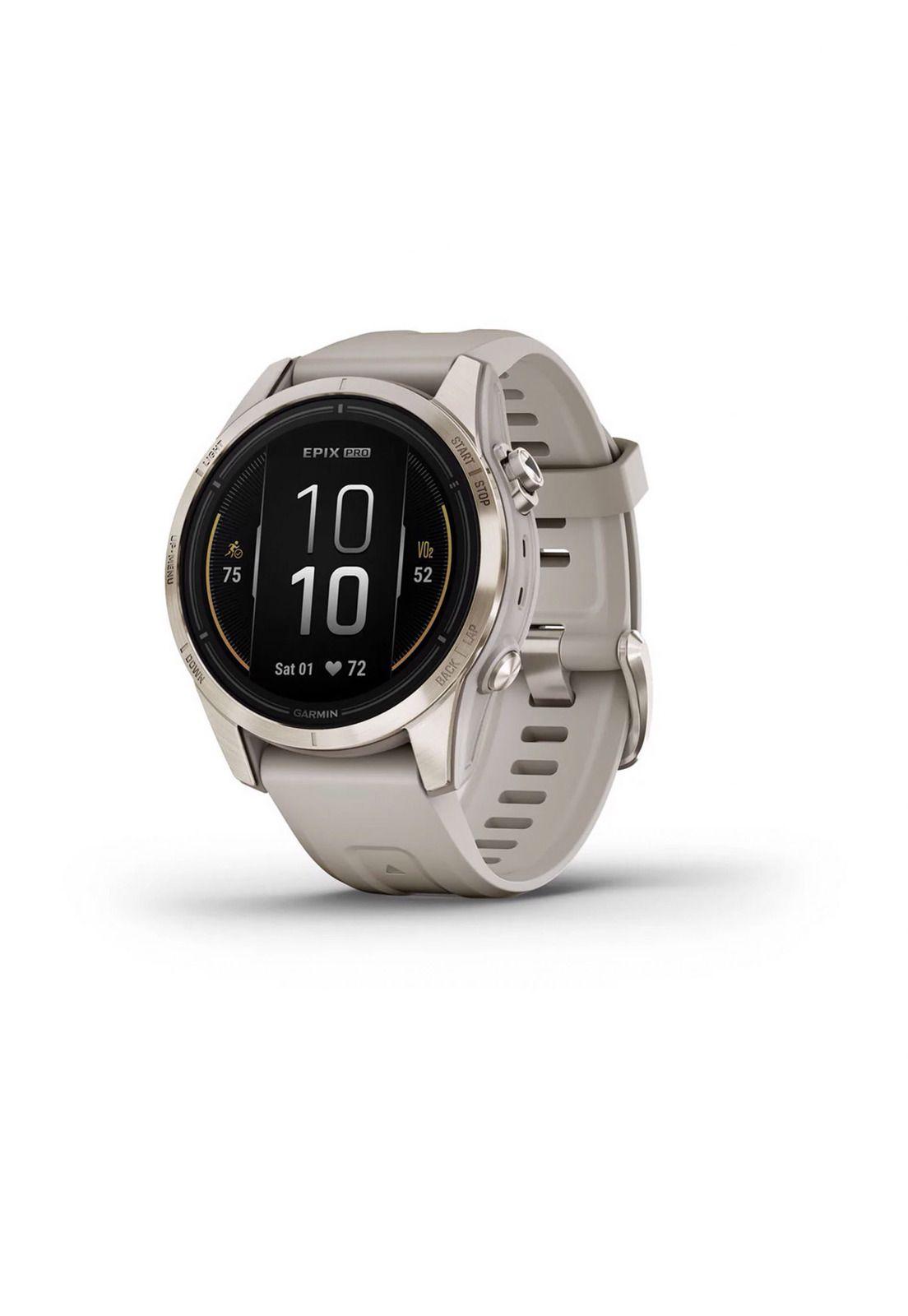 Smartwatch epix Pro(g2) Sapph 42mm Lt Gld Ti FrGry/LtSnd -0