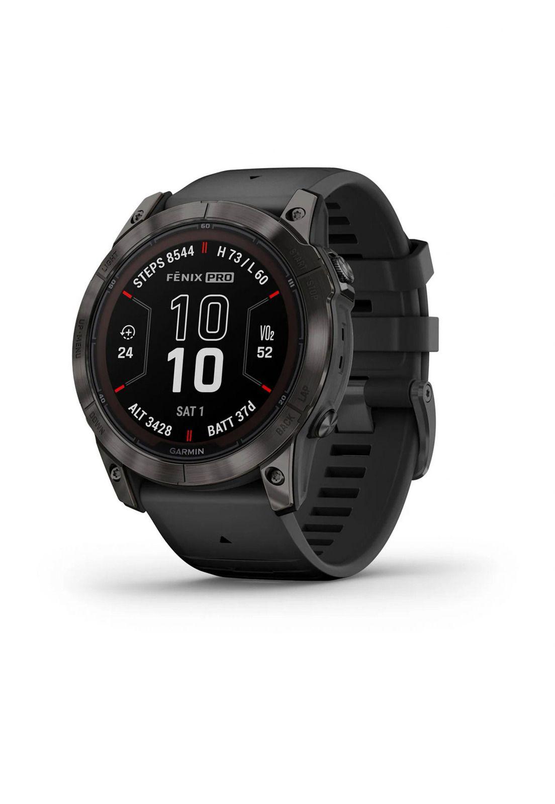 Smartwatch fenix 7X Pro Sapph Solar CrbnGry Ti w/Blk Band-0