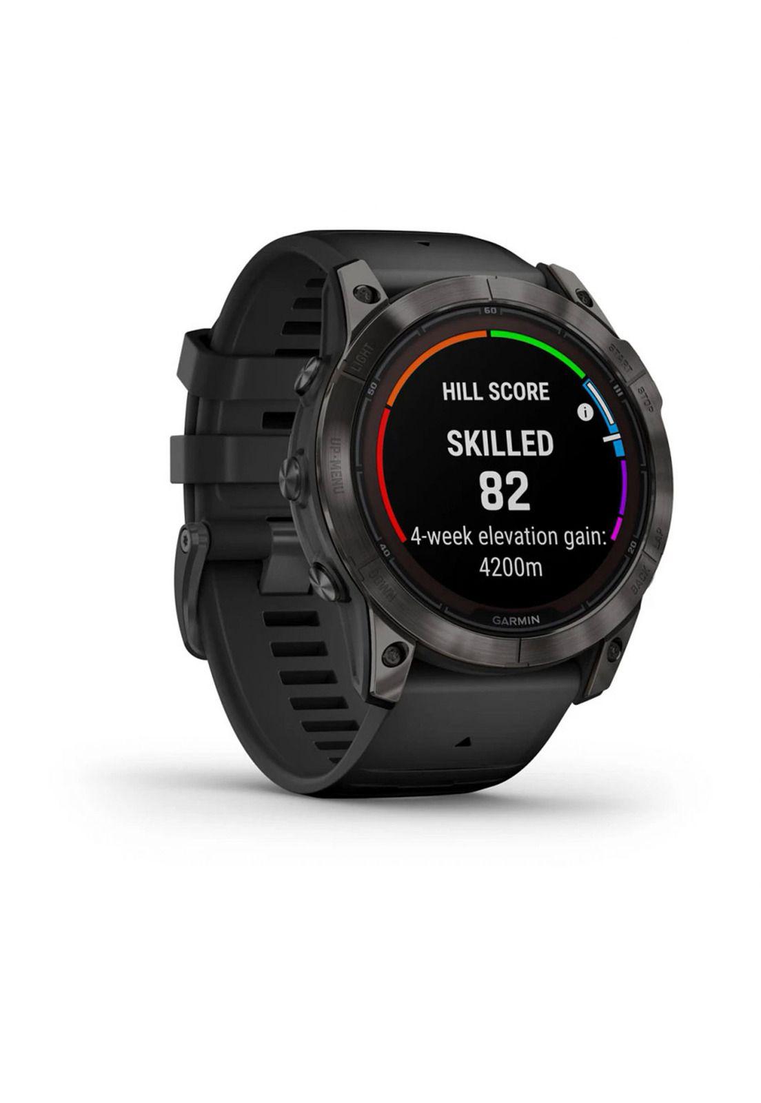 Smartwatch fenix 7X Pro Sapph Solar CrbnGry Ti w/Blk Band-1
