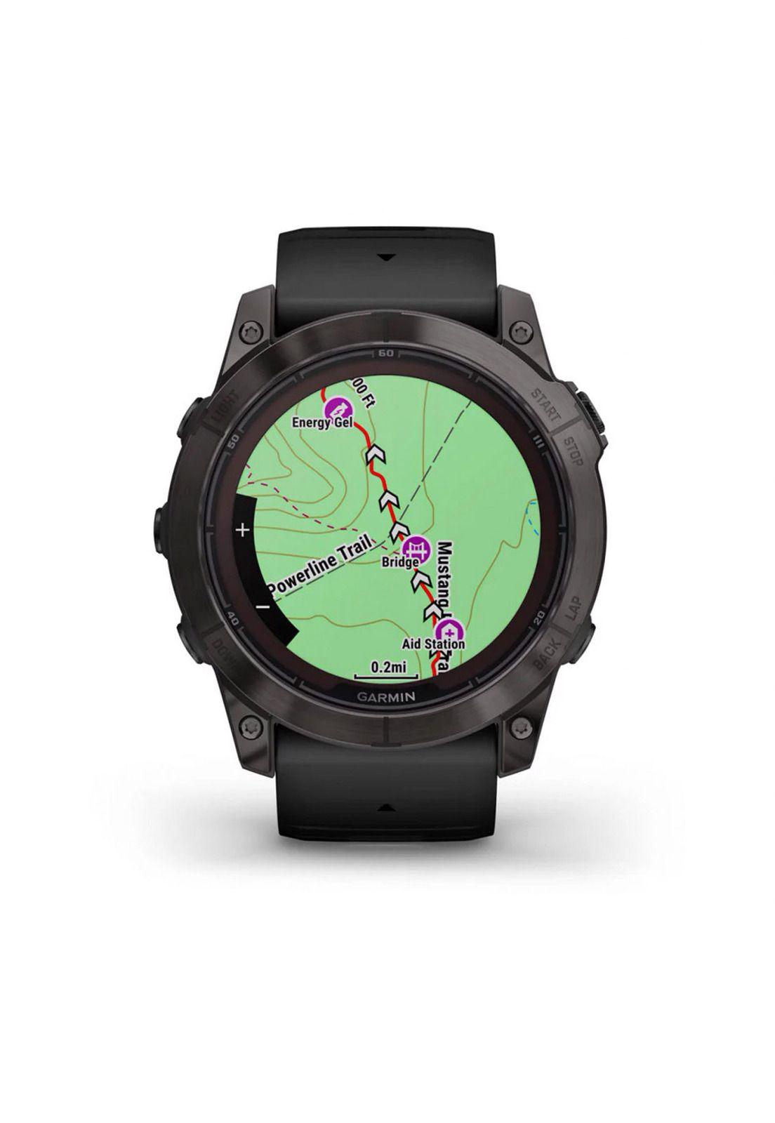 Smartwatch fenix 7X Pro Sapph Solar CrbnGry Ti w/Blk Band-2