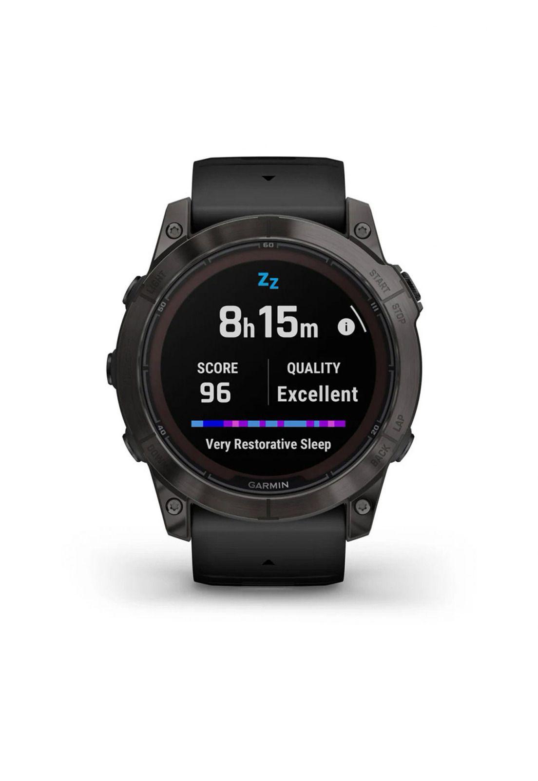 Smartwatch fenix 7X Pro Sapph Solar CrbnGry Ti w/Blk Band-4