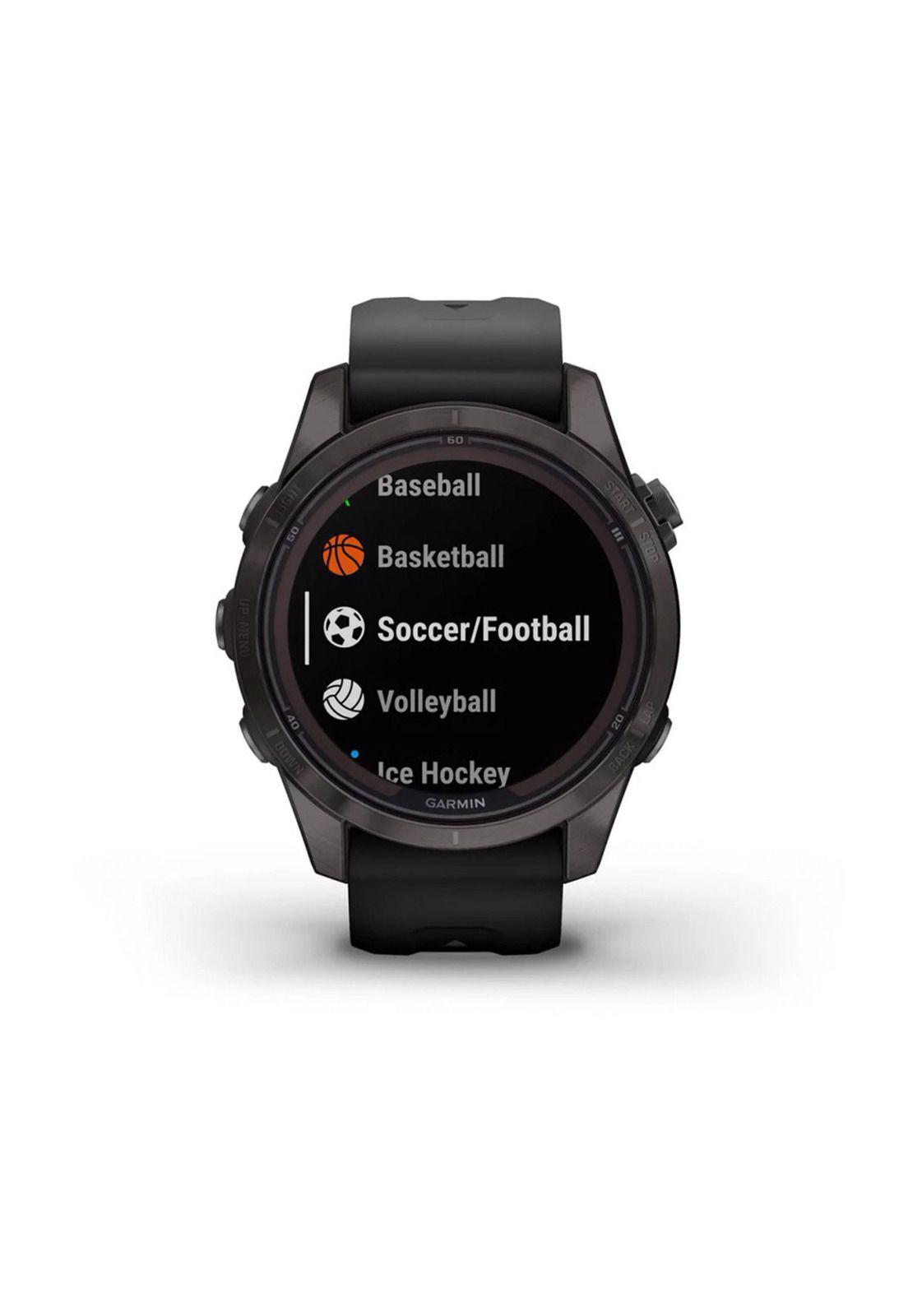 Smartwatch fenix 7S Pro Sapph Solar CrbnGry Ti w/Blk Band -2