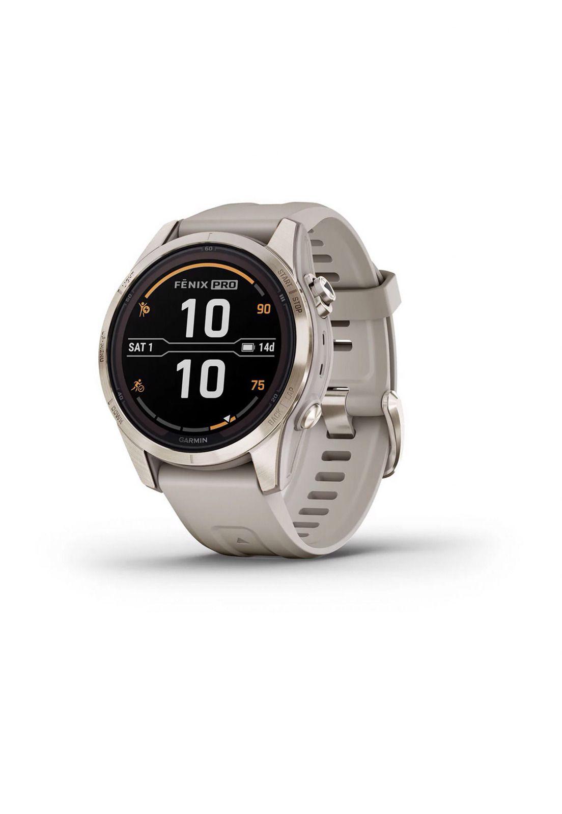 Smartwatch fenix 7S Pro Sapph Solar Cream Gold Ti w/Gry Band-0