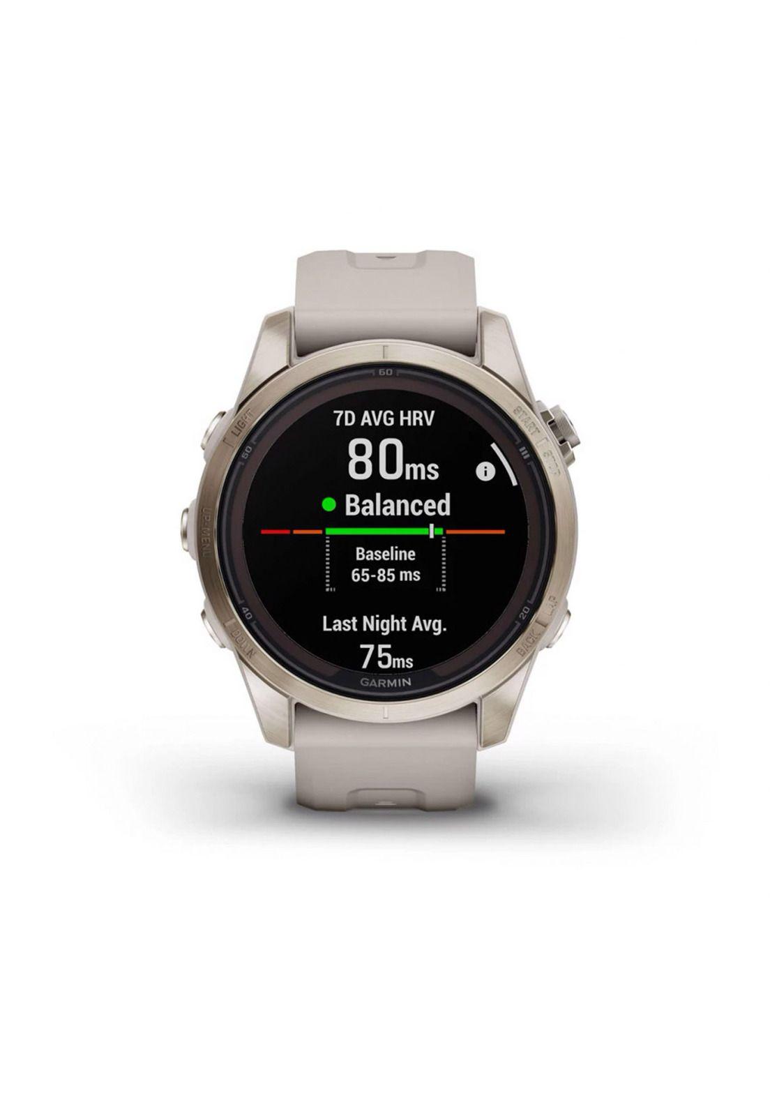 Smartwatch fenix 7S Pro Sapph Solar Cream Gold Ti w/Gry Band-2