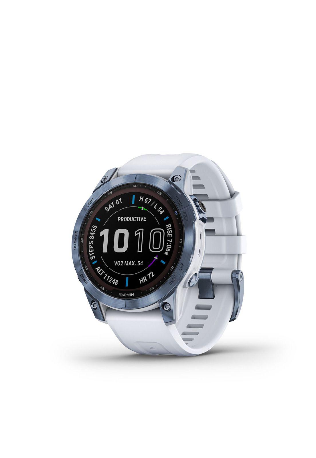 Smartwatch Fenix 7 Sapphire Solar Mineral Blue Ti w/Whitestone Band-0