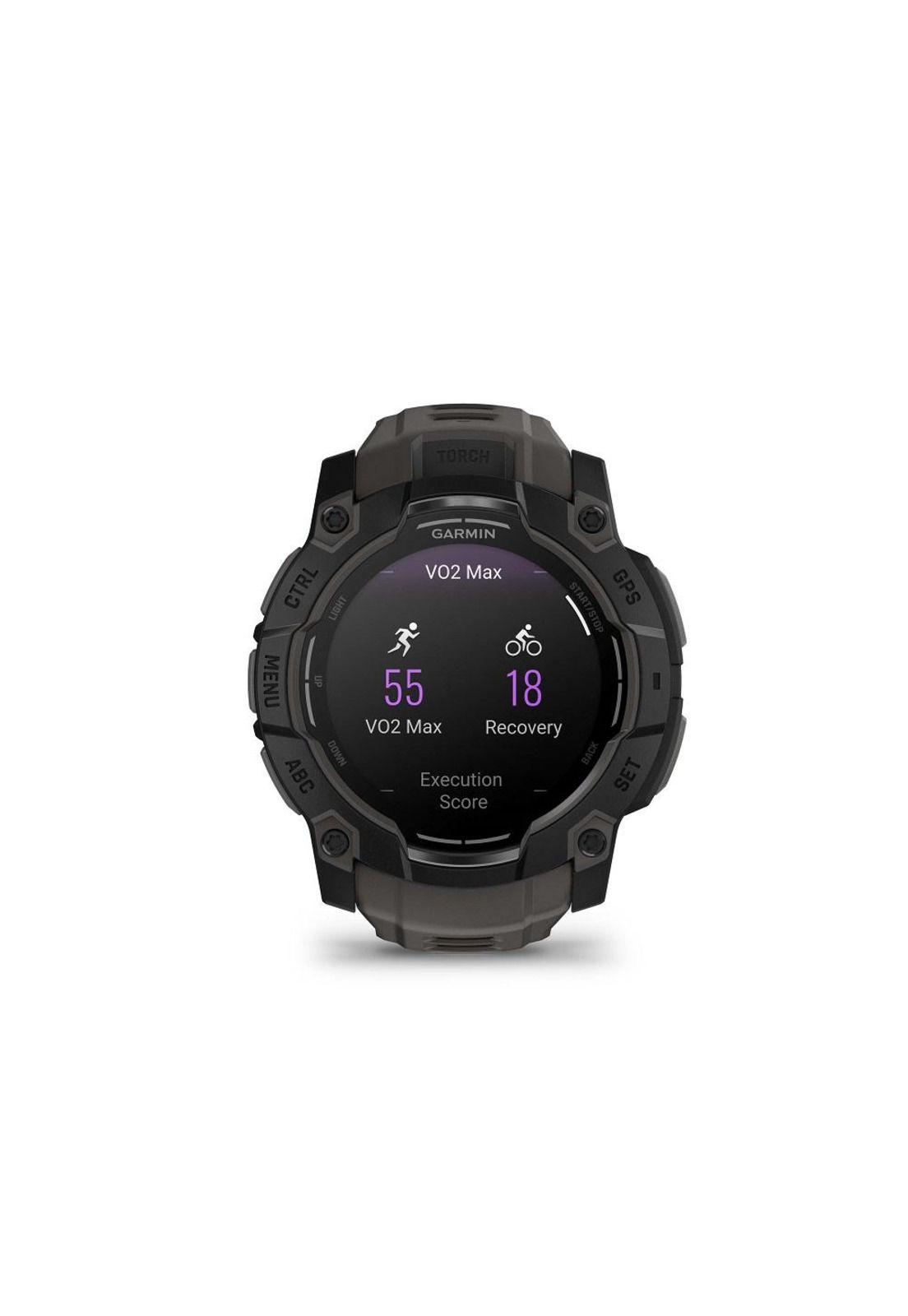 Instinct 3,50mm,AMOLED,Black Bezel with Charcoal Band,WW-3