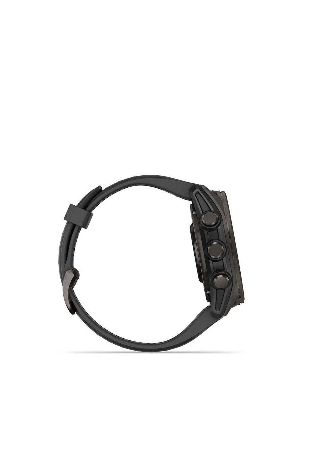fenix 8 - 43mm Sapphire Titanio con correa de silicona negra-2
