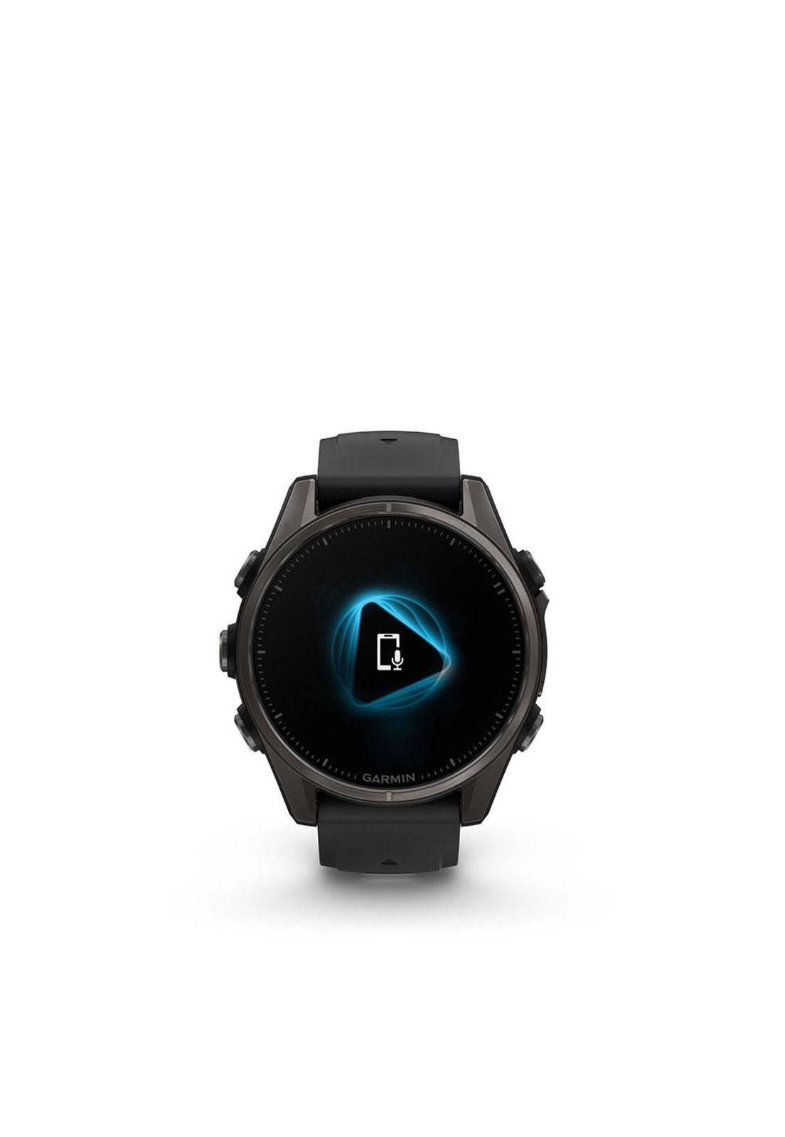fenix 8 - 43mm Sapphire Titanio con correa de silicona negra-3