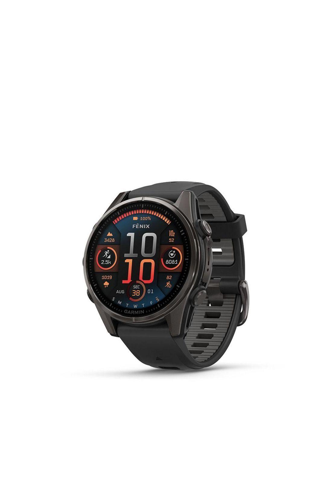 fenix 8 - 43mm Sapphire Titanio con correa de silicona negra-5
