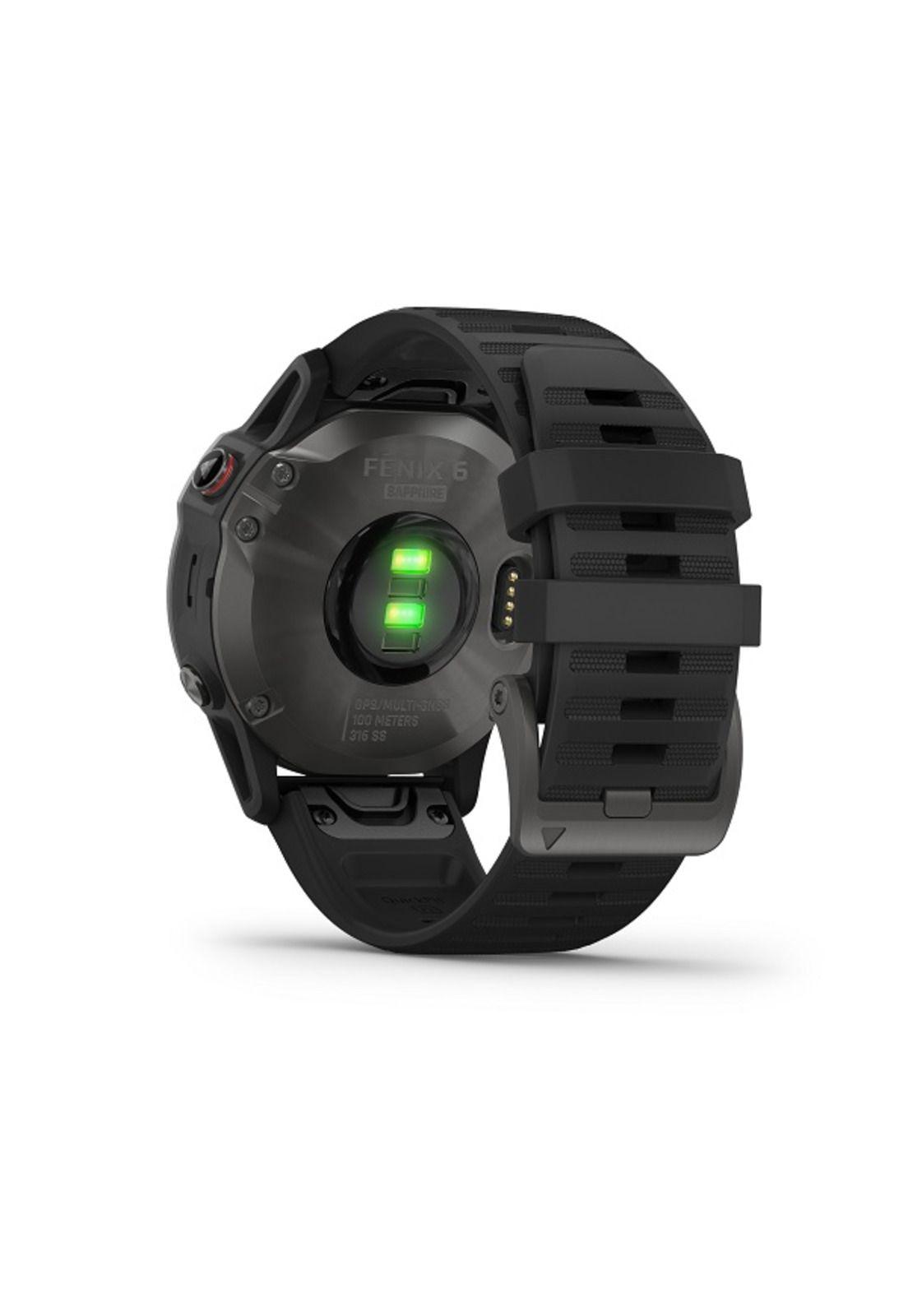 Smartwatch Fenix 6 Sapphire Gray W/Black Band South America Garmin-4