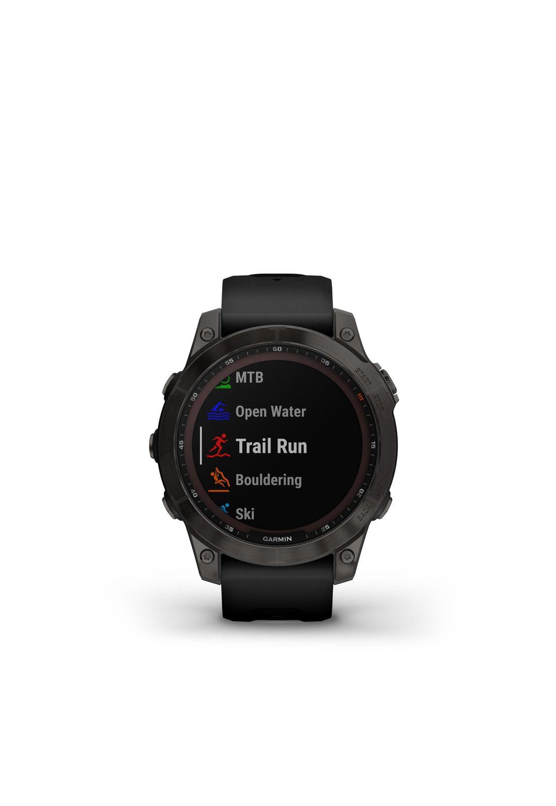 Smartwatch Fenix 7 Sapphire Solar Carbon Gray DLC Ti w/Black Band-1