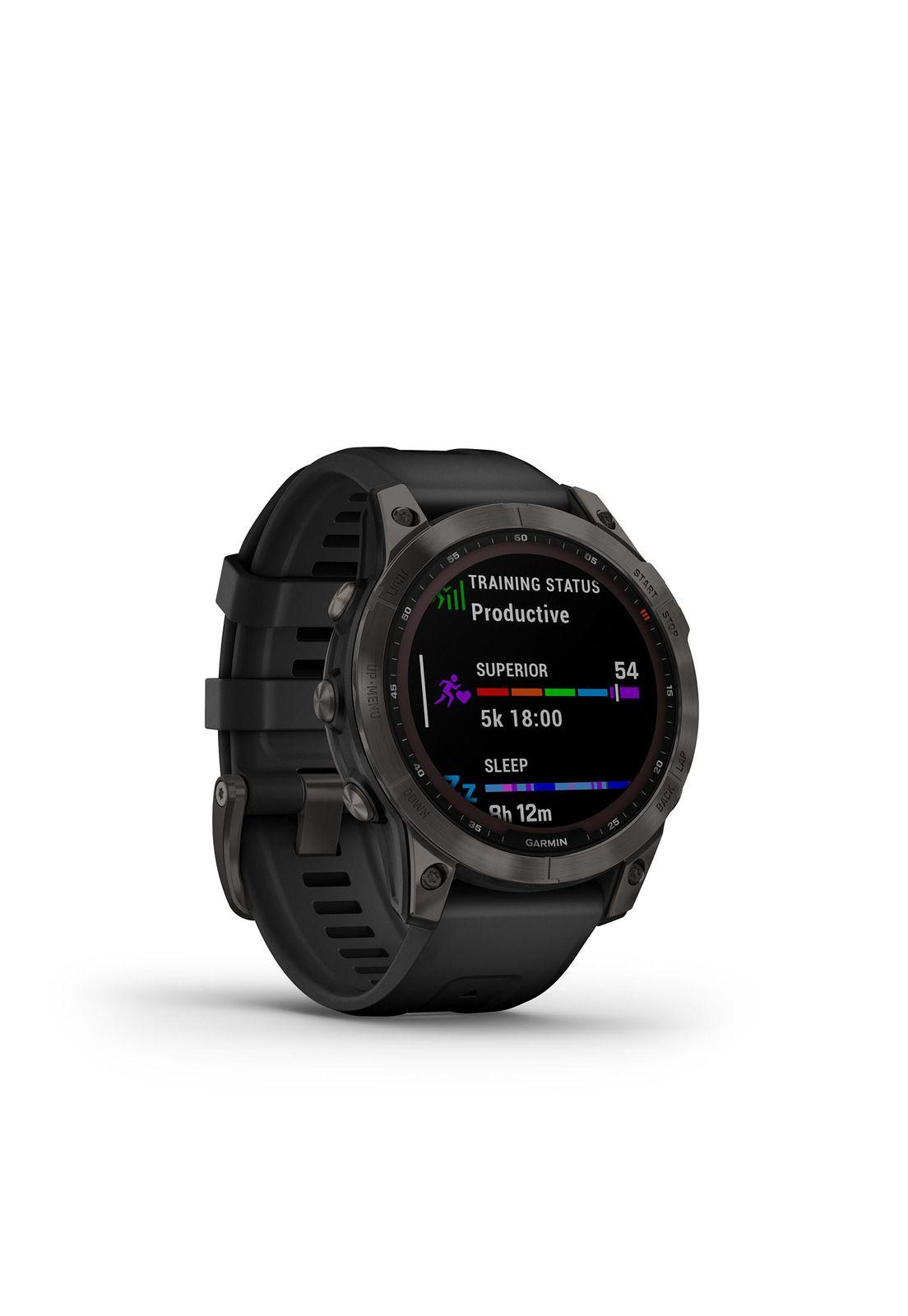 Smartwatch Fenix 7 Sapphire Solar Carbon Gray DLC Ti w/Black Band-2