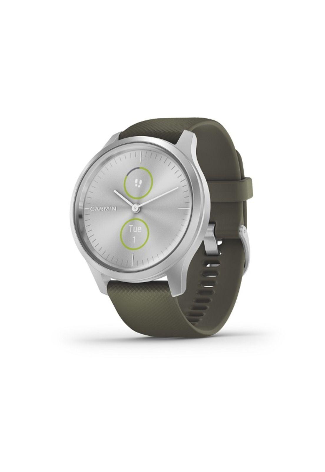 Smartwatch Vivomove Style Silver Moss Silicone Garmin-0