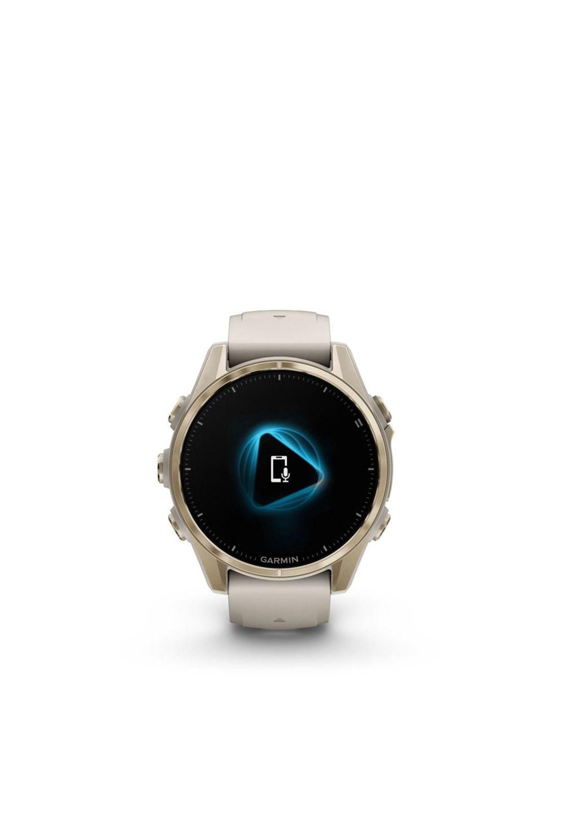 fenix 8 - 43 mm Sapphire, Light Gold with Grey/Dark Brown-4