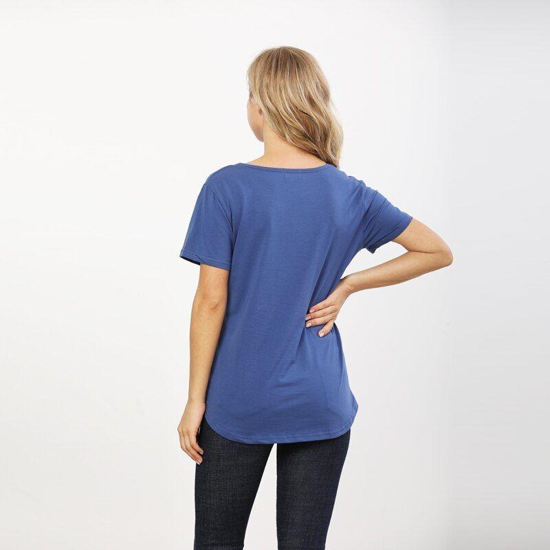 Polera Embarazo & Lactancia Gloria Blue-3