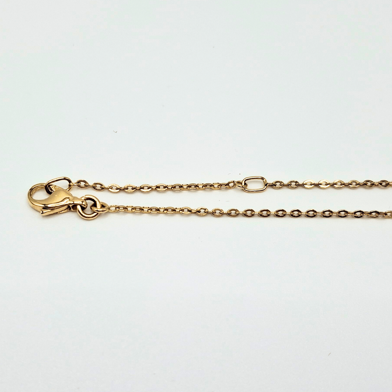 Collar modelo piedra engastada colores 18k, cadena forzatina 45 cm y 40 cm-6