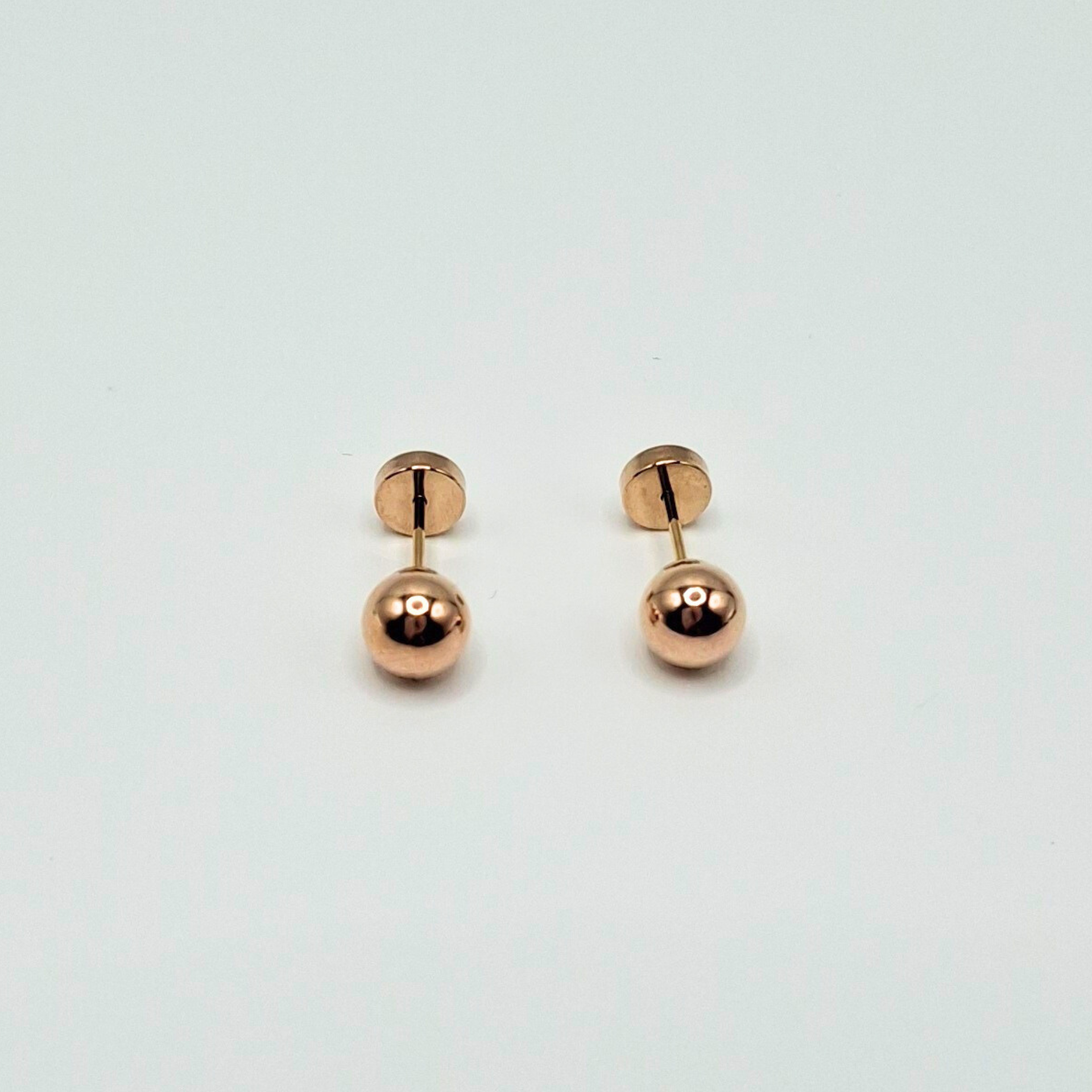 Aros abridores para bebé laminados en oro 20k modelo bolita 5,5mm-2