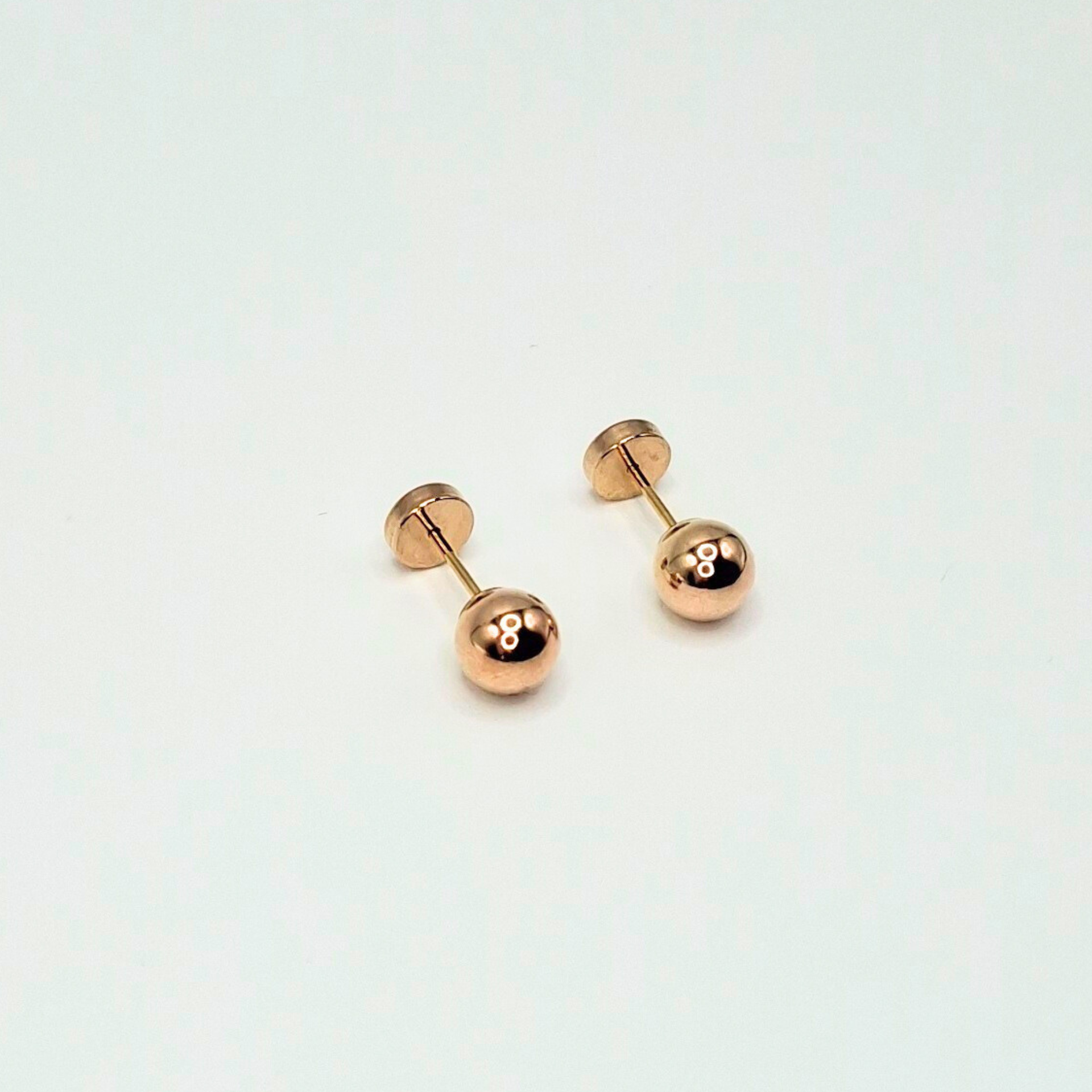 Aros abridores para bebé laminados en oro 20k modelo bolita 5,5mm-2