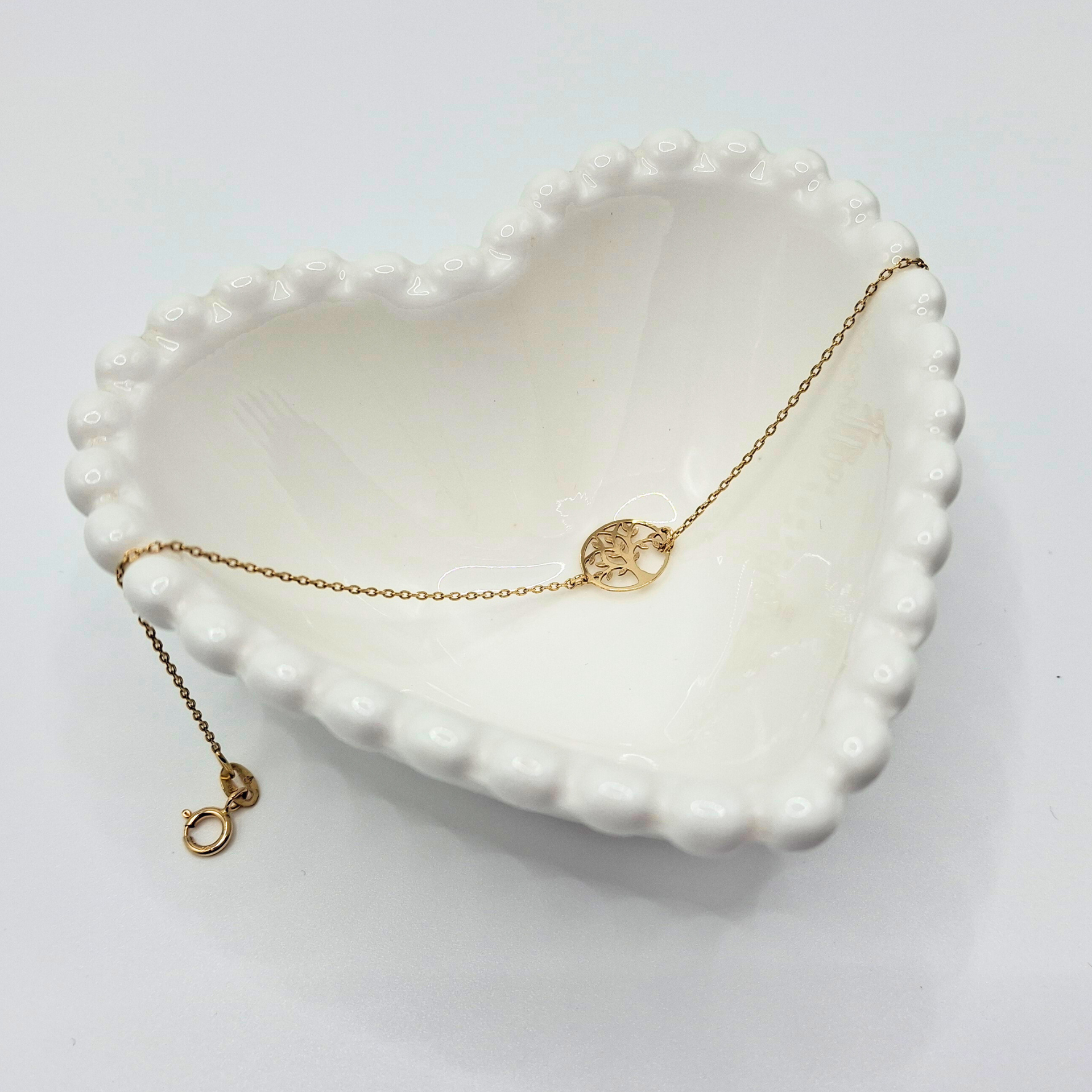 Pulsera árbol de la vida,  18K oro amarillo italiano-3